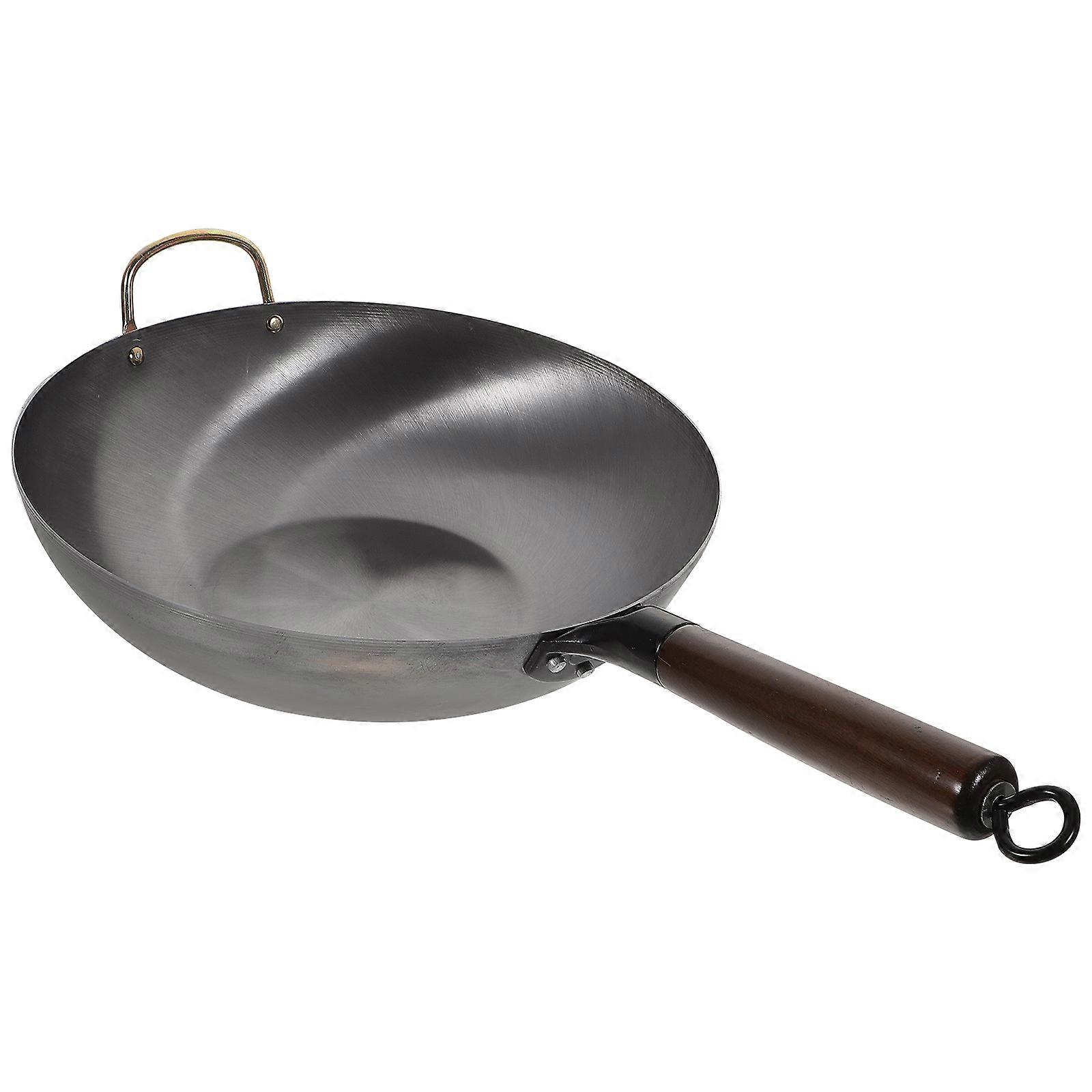 Multifunctional Flat Bottom Iron Frying Pan with Handle for Frying, Cooking, and Grilling – Ideal for Home and Restaurant Use