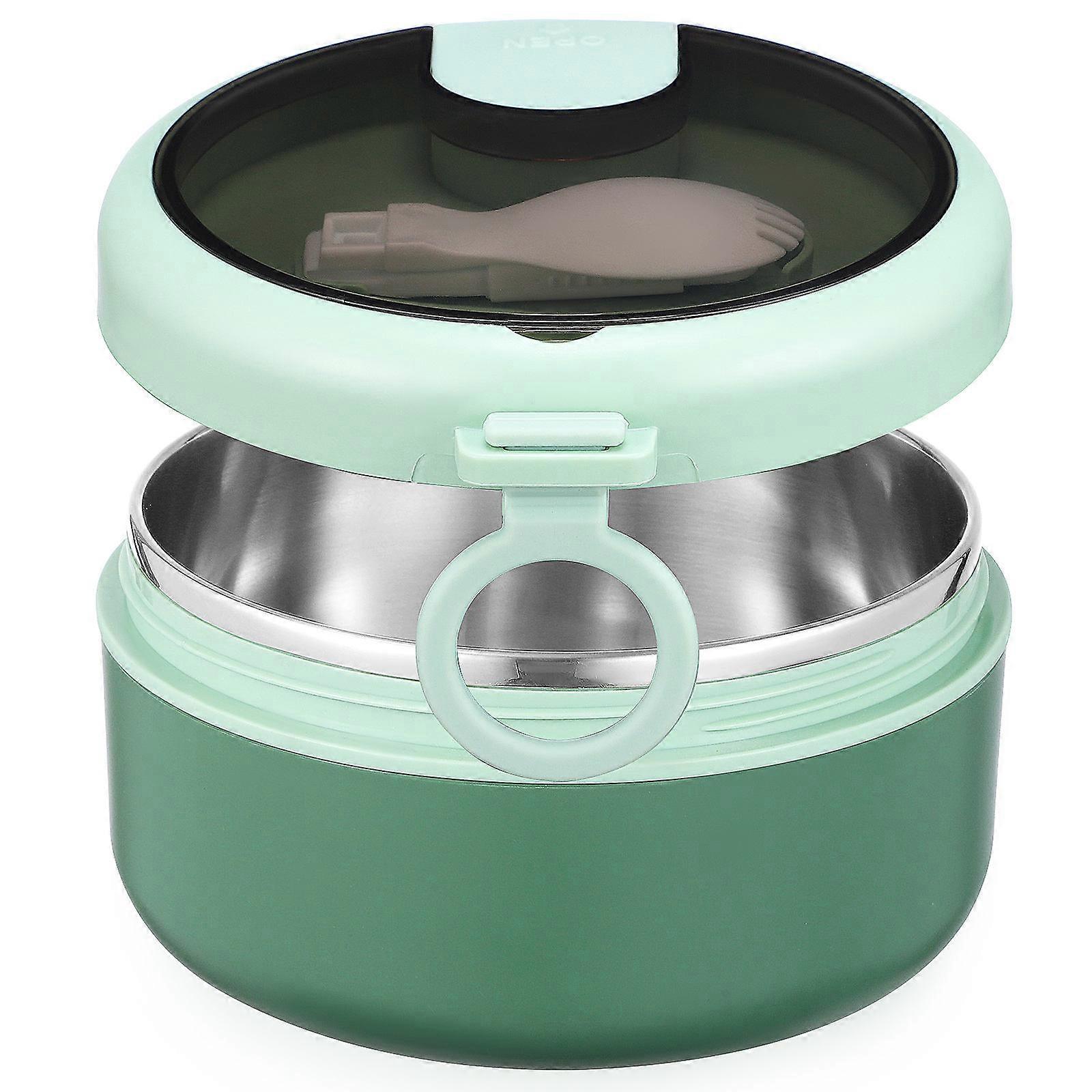 Dark Green Stainless Steel with Lid for Kitchen Use Portable Large Capacity 304 Material