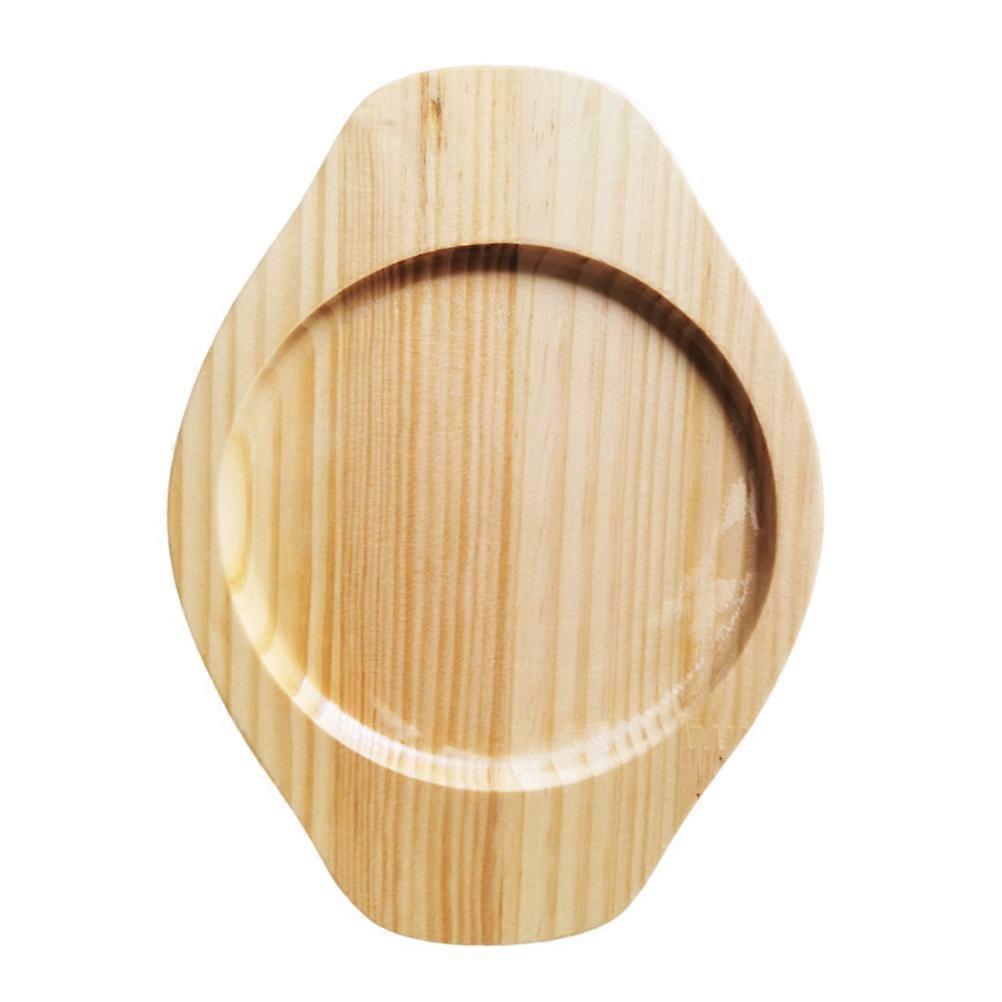 Creative Beige Wood Dish Cushion Simple Style Coaster for Home Use Protects Tables from Heat 1pc