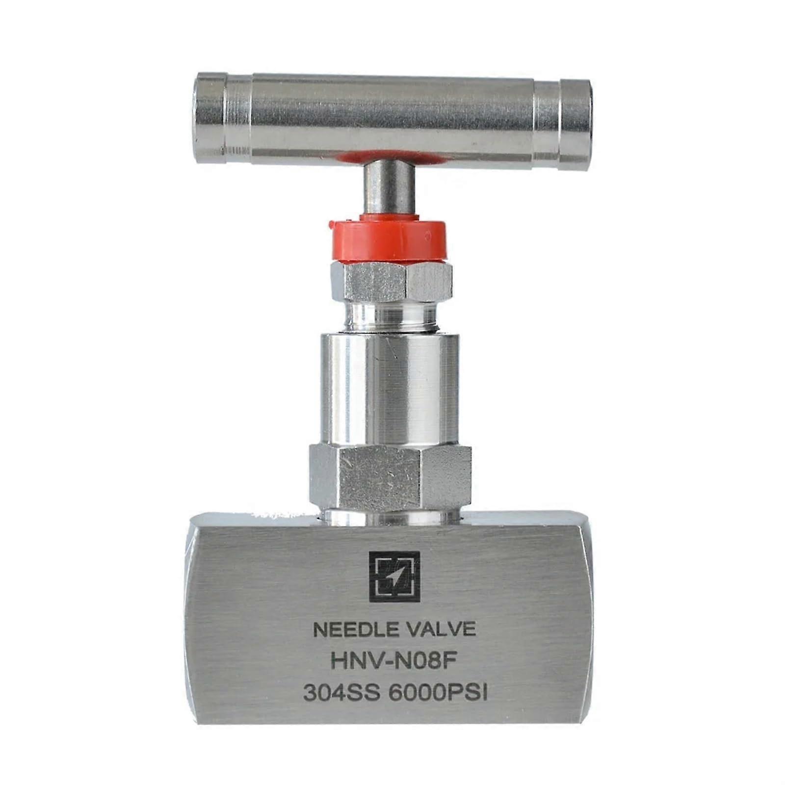 Needle Valve Threaded Stainless Steel J13W-320P With Manometer For High Temperature And High Pressure 1/4-Inch