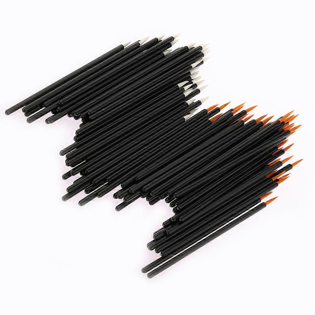 100Pcs Disposable Eyeliner Applicator Tools For Eye Makeup Featuring Thin Brush Tip Suitable For Professional Use Or Home Use In White
