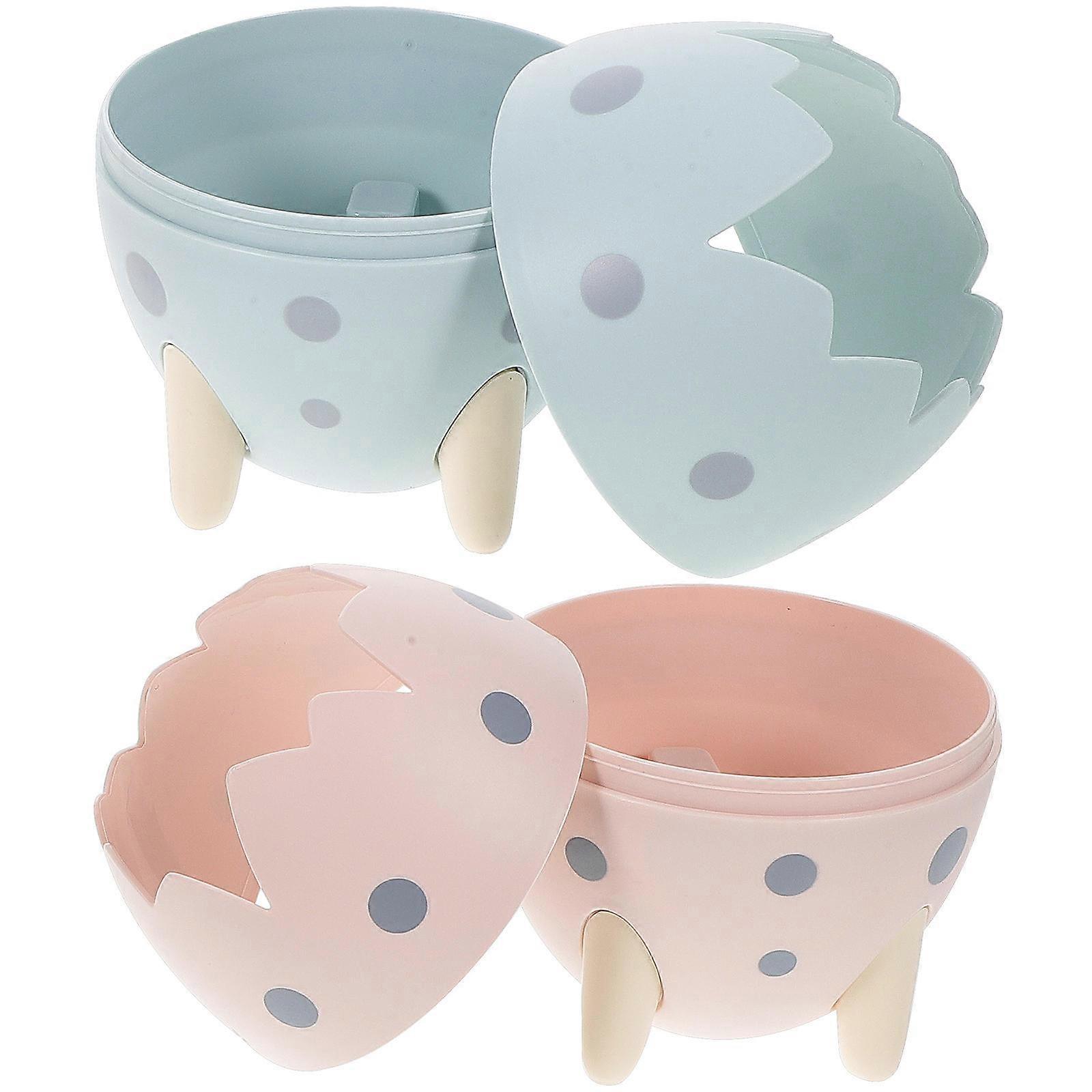 Marker Storage Organizer 2Pcs Plastic Pencil Holder Desktop Organization Dinosaur Egg Shape