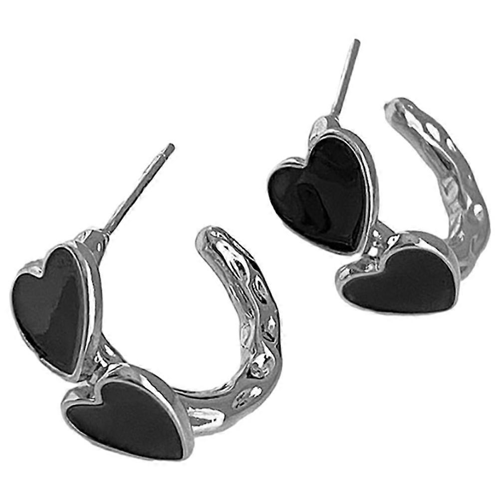Heart Shaped Stud Earrings for Women – Unique Elegant Design, Versatile Fashion Accessory