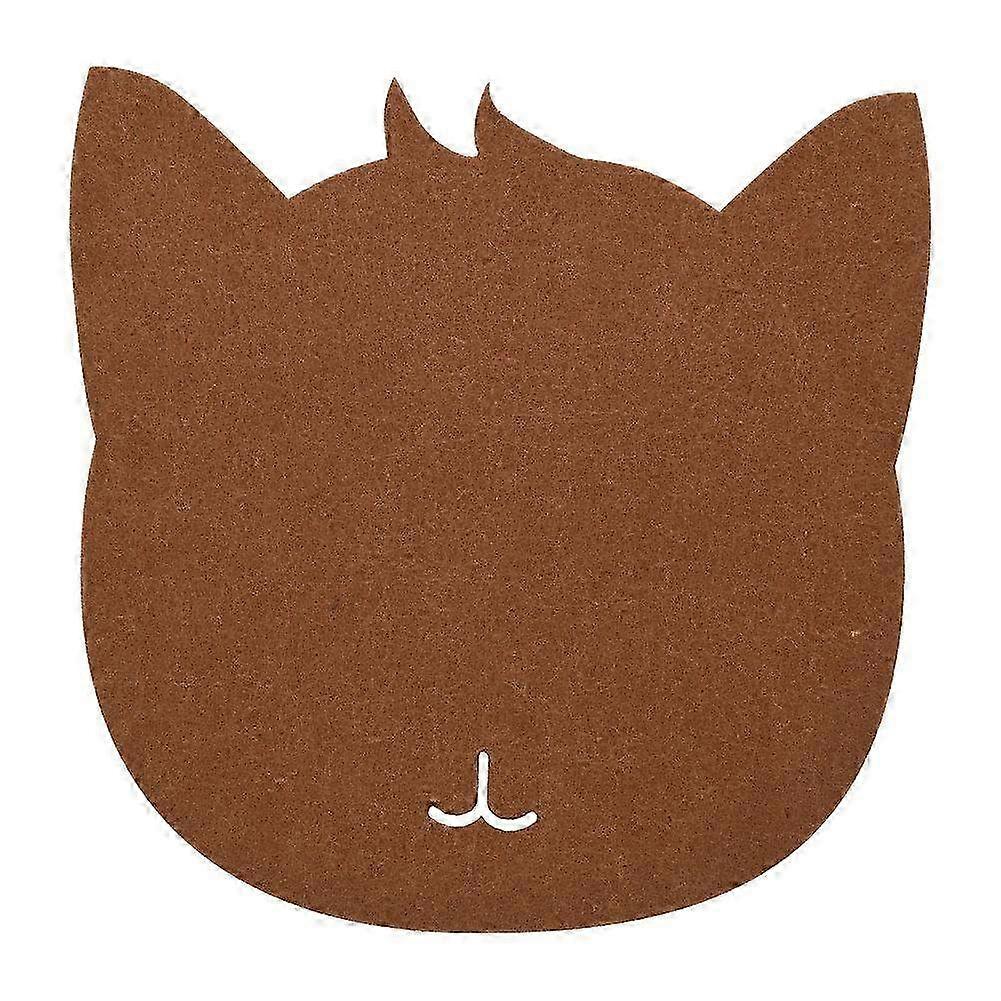 Cat Shape Anti-Static Felt Mouse Pad - Dust-Proof Desk Pad for Office & Home Use, Stylish Coffee Table Accessory