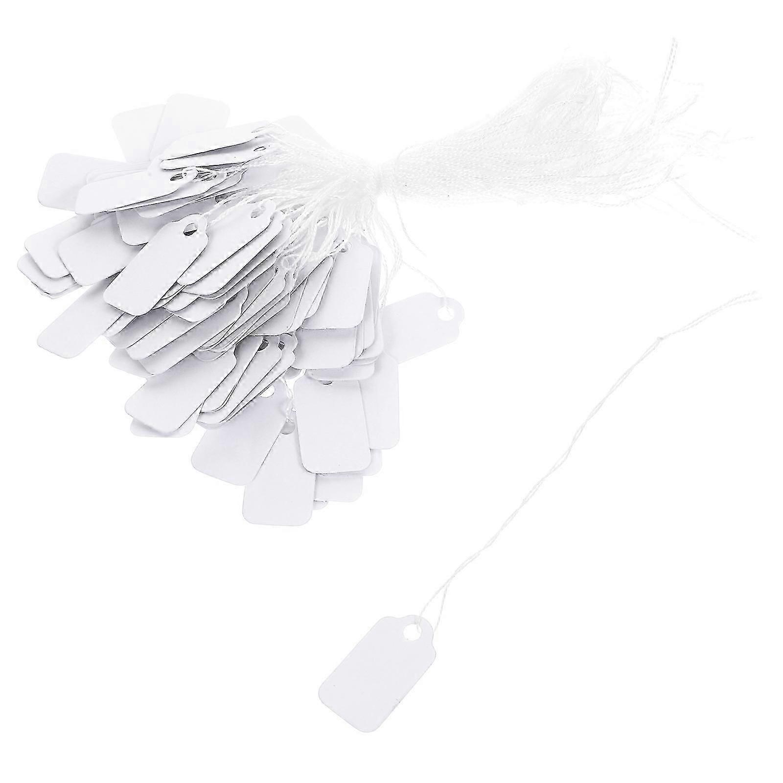 Tags String Label Clothes Tag Marking Display Information For Jewelry Clothing Crafts Small Items Rectangular White 300Pcs