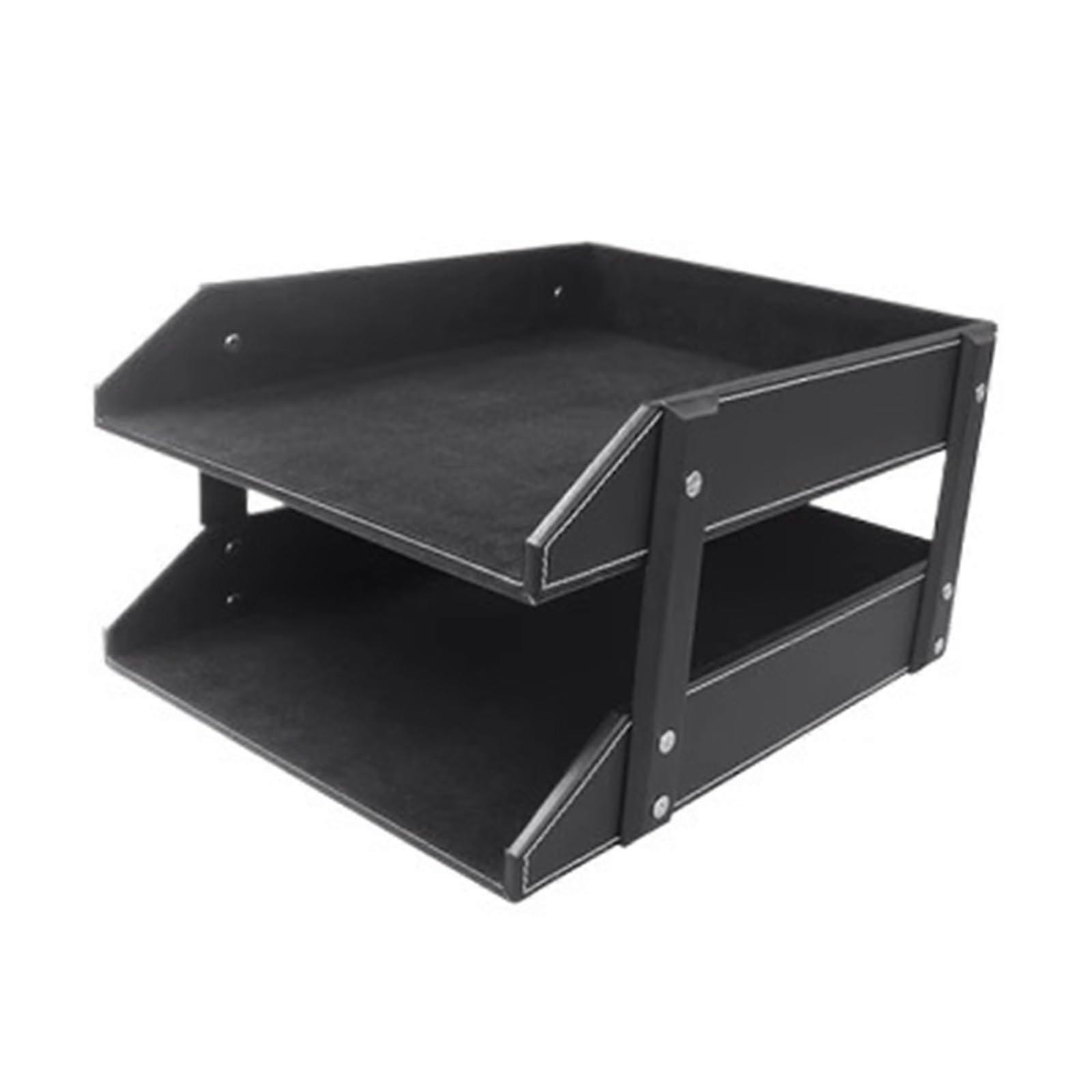 A4 Document Organizer, PU Leather File Holder, Desk Storage Solution for Office, Type 4, Stylish and Durable Design