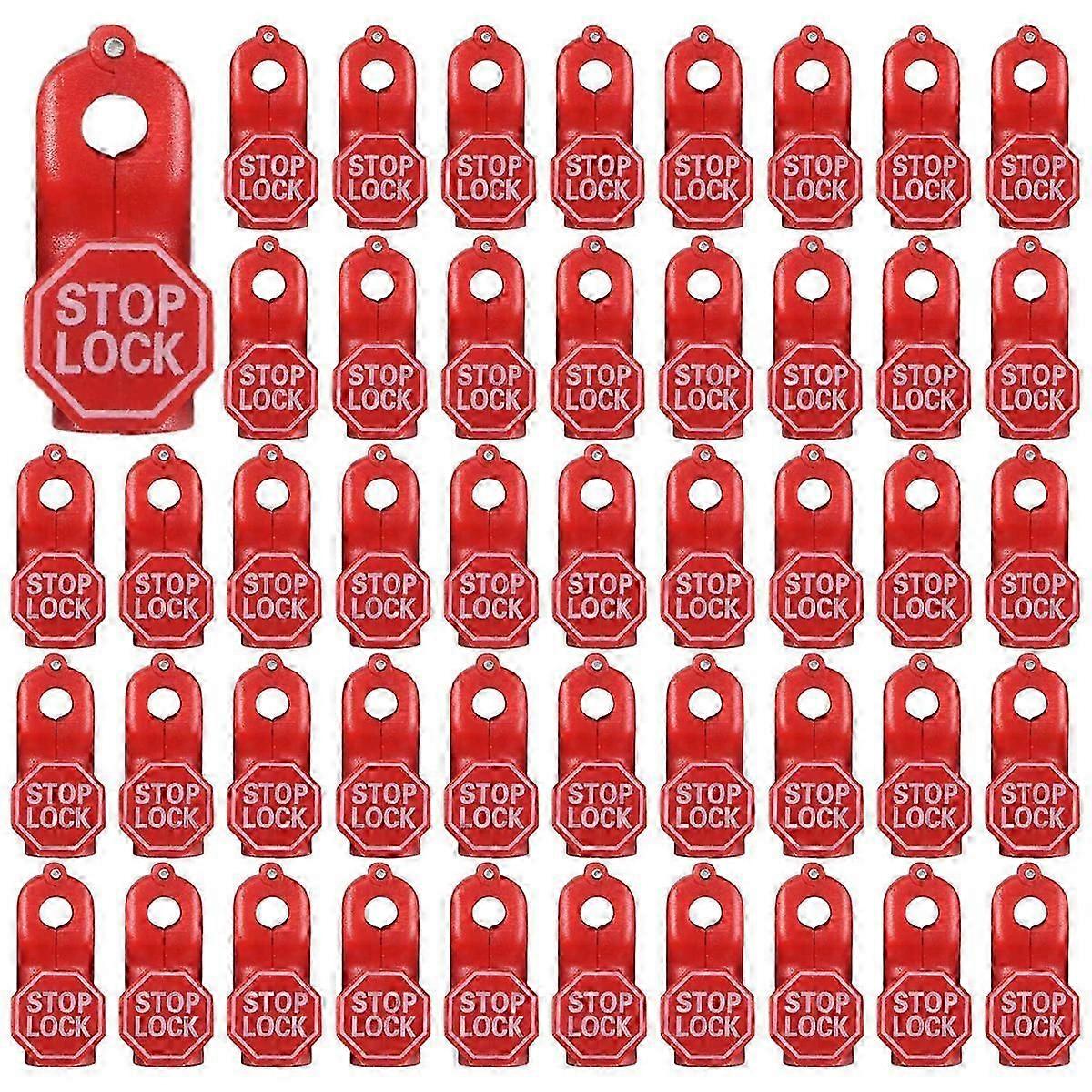 Peg Hook Lock Stop Lock 100 Pcs Plastic Red Stop Lock Anti-Theft Lock