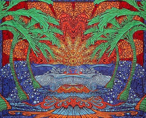 Sunshine Joy 3d Epic Surf Wave Tapestry Huge Beach Sheet Hanging Wall Art - Amazing 3-d Effects