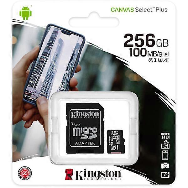 Kingston 256 GB microSD Canvas Select Plus UHS-I Speed Class 1 (U3) - hukommelseskort
