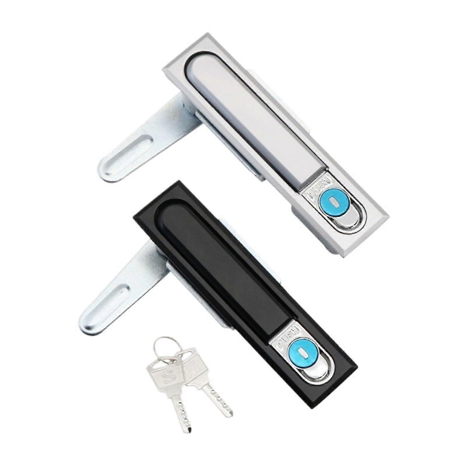 Zinc Alloy Black Flat Switch Cabinet Lock For Electrical Boxes And Distribution Boxes 1 Piece