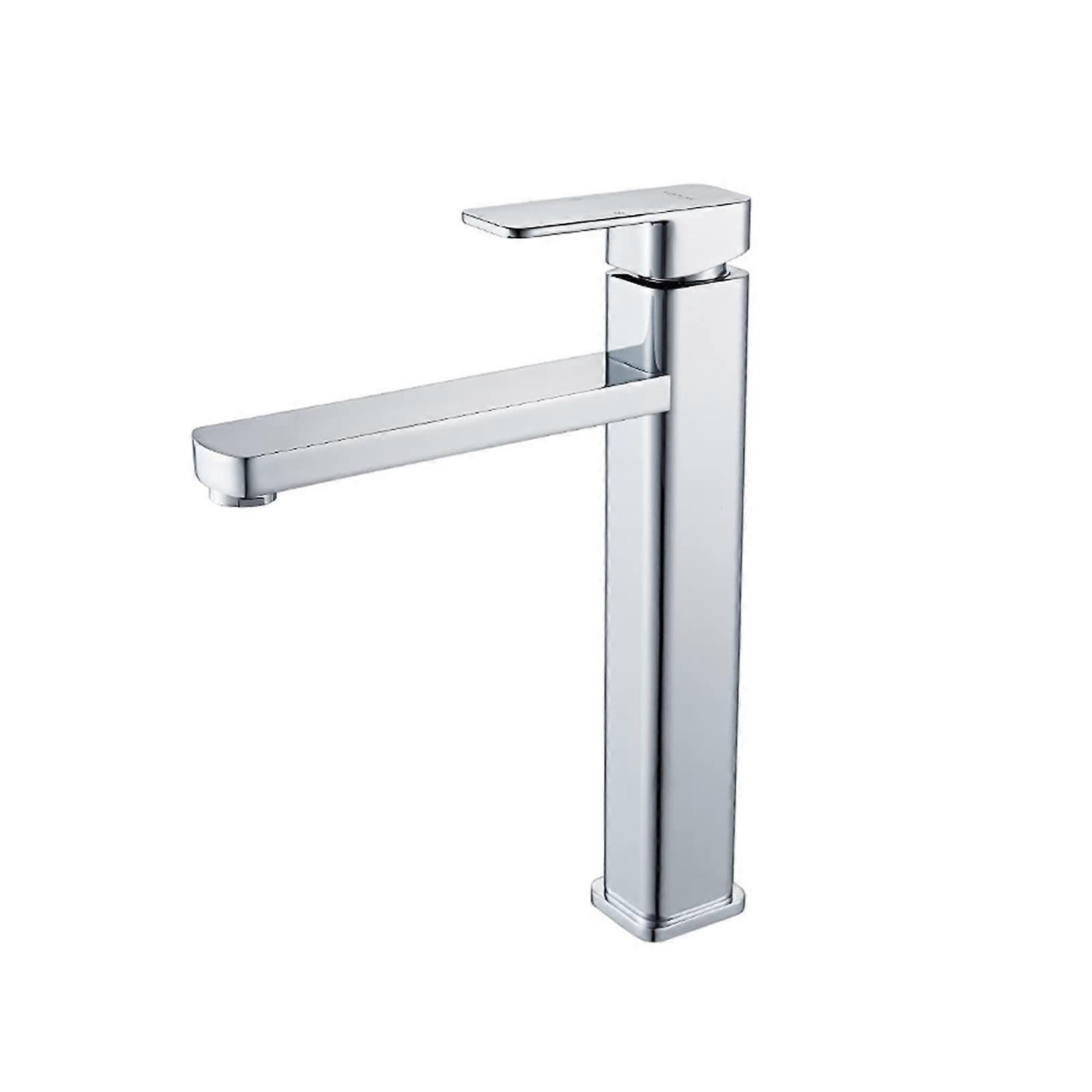 Washbasin faucet, bathroom sink mixer tap for hot and cold water, basin tap, deckmounted basin faucet for washbasin, RV (gray) 0 Gray