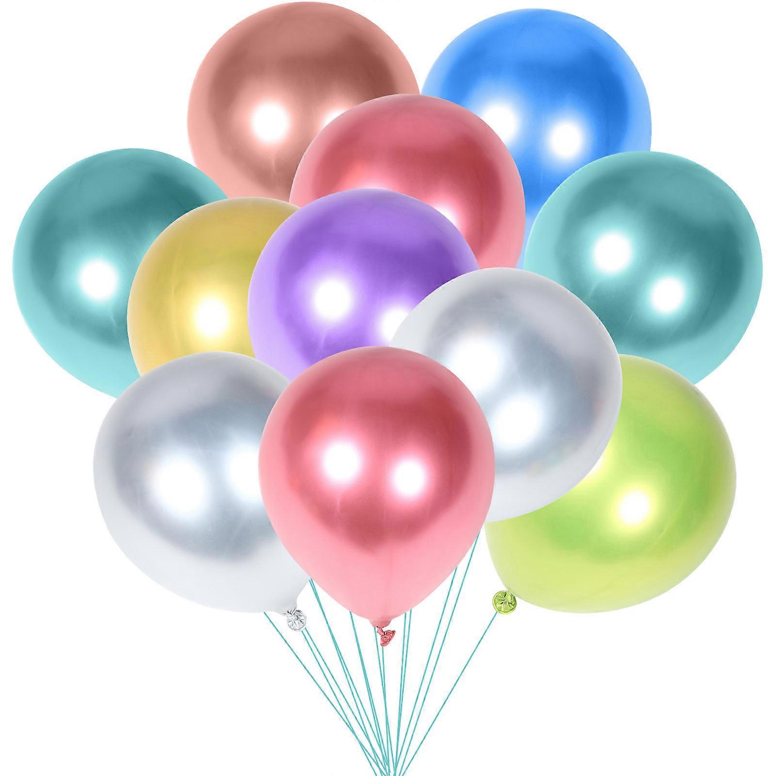 100 Assorted Color Latex Balloons for Decor Durable Party Supplies Small Balloon 11 Inches