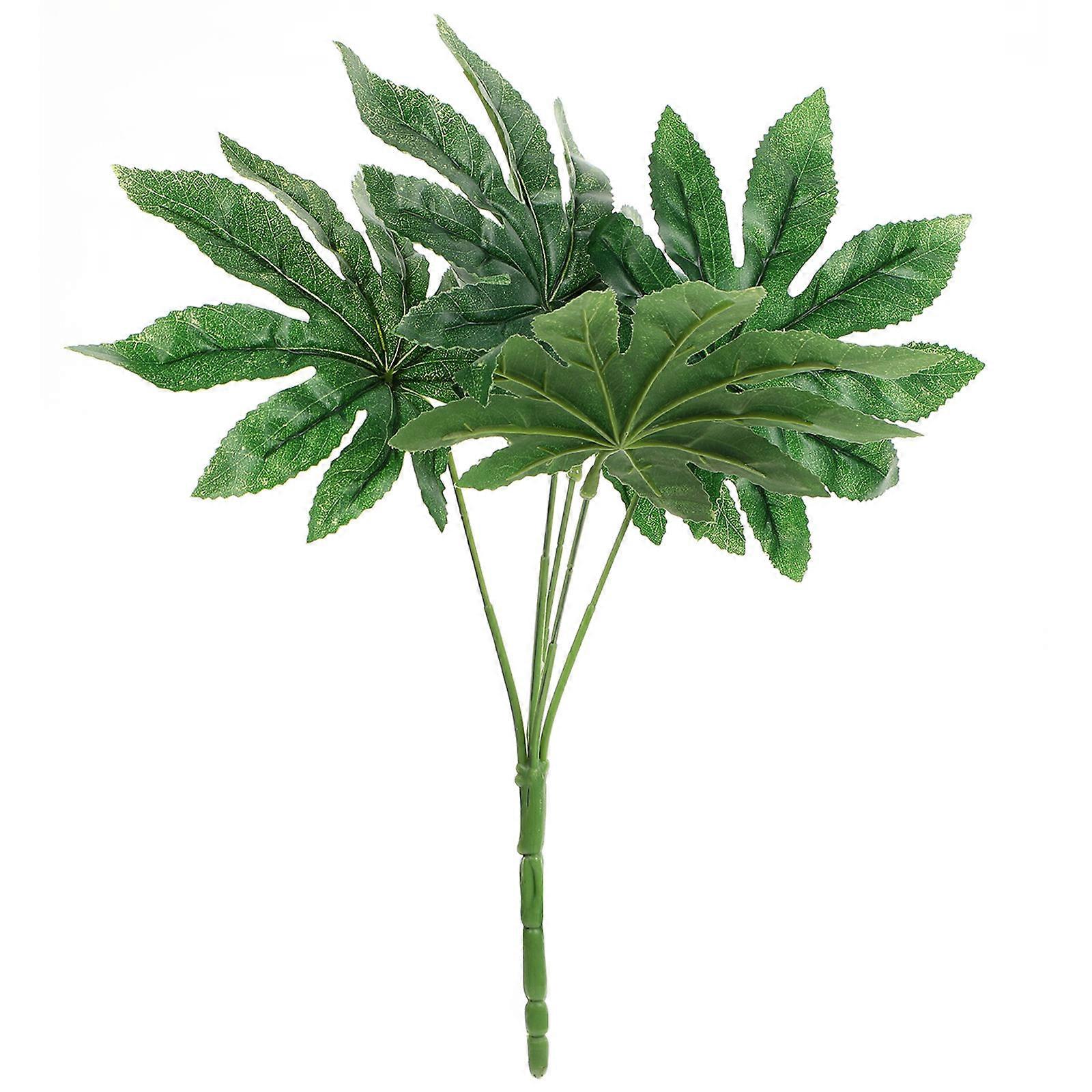 Lifelike Artificial Plant Decor for Decoration with Clear Texture and Natural Green Color 6pcs