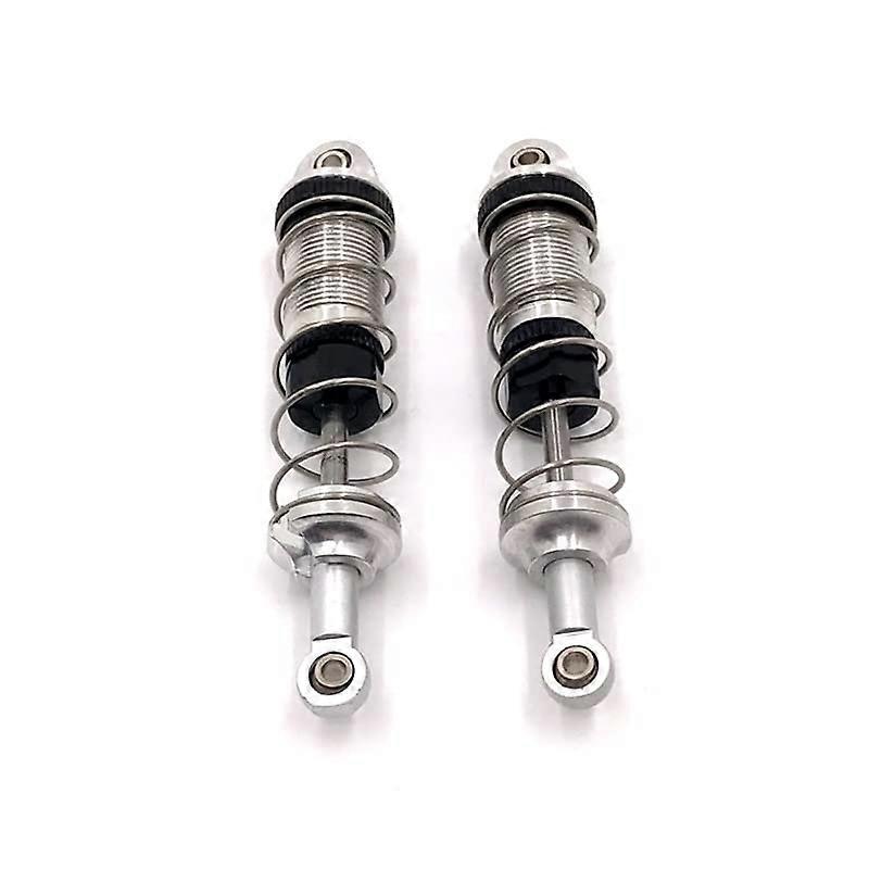 Metal upgrade and modification of 1/16 allwheeldrive RC car parts with front and rear hydraulic shock absorbers (Color: Silver)