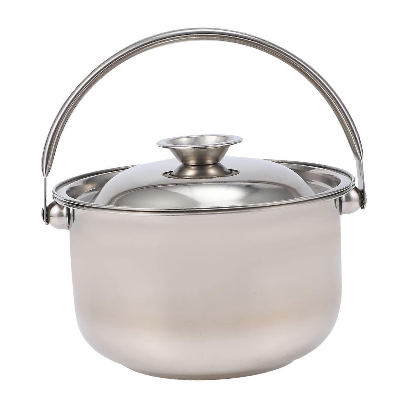 Multifunctional soup pot with lid and ergonomic handle, heatresistant for home, restaurant, and various occasions