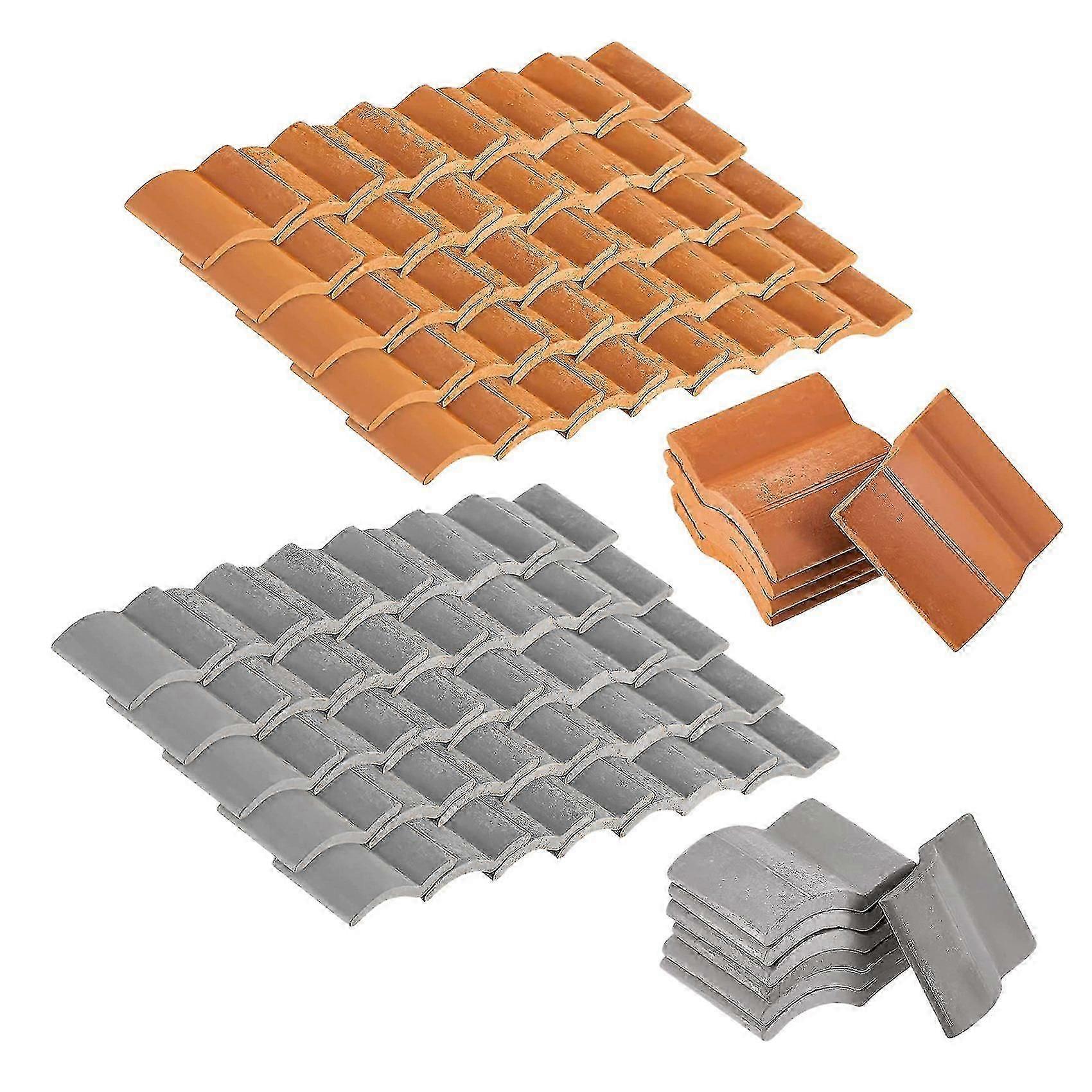 Practical 200-Piece Roof Tile Set for Garden Enhancements