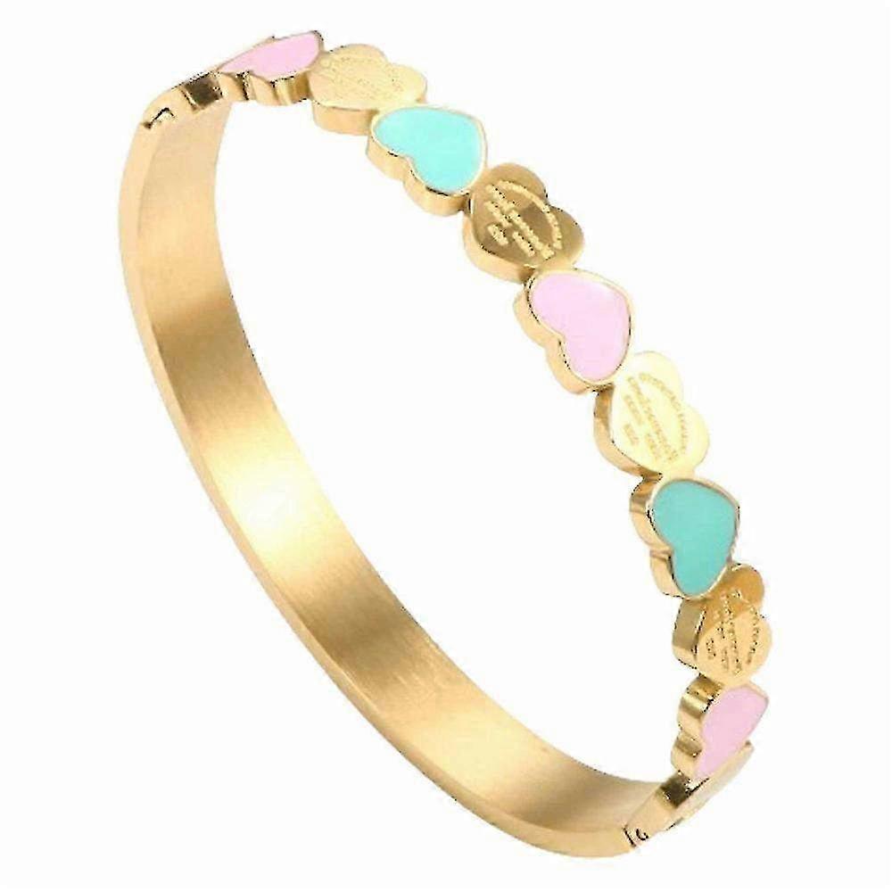 المألوف من الصلب التيتانيوم منقوش سوار محظوظ للنساء والفتيات هدية مثالية للحب