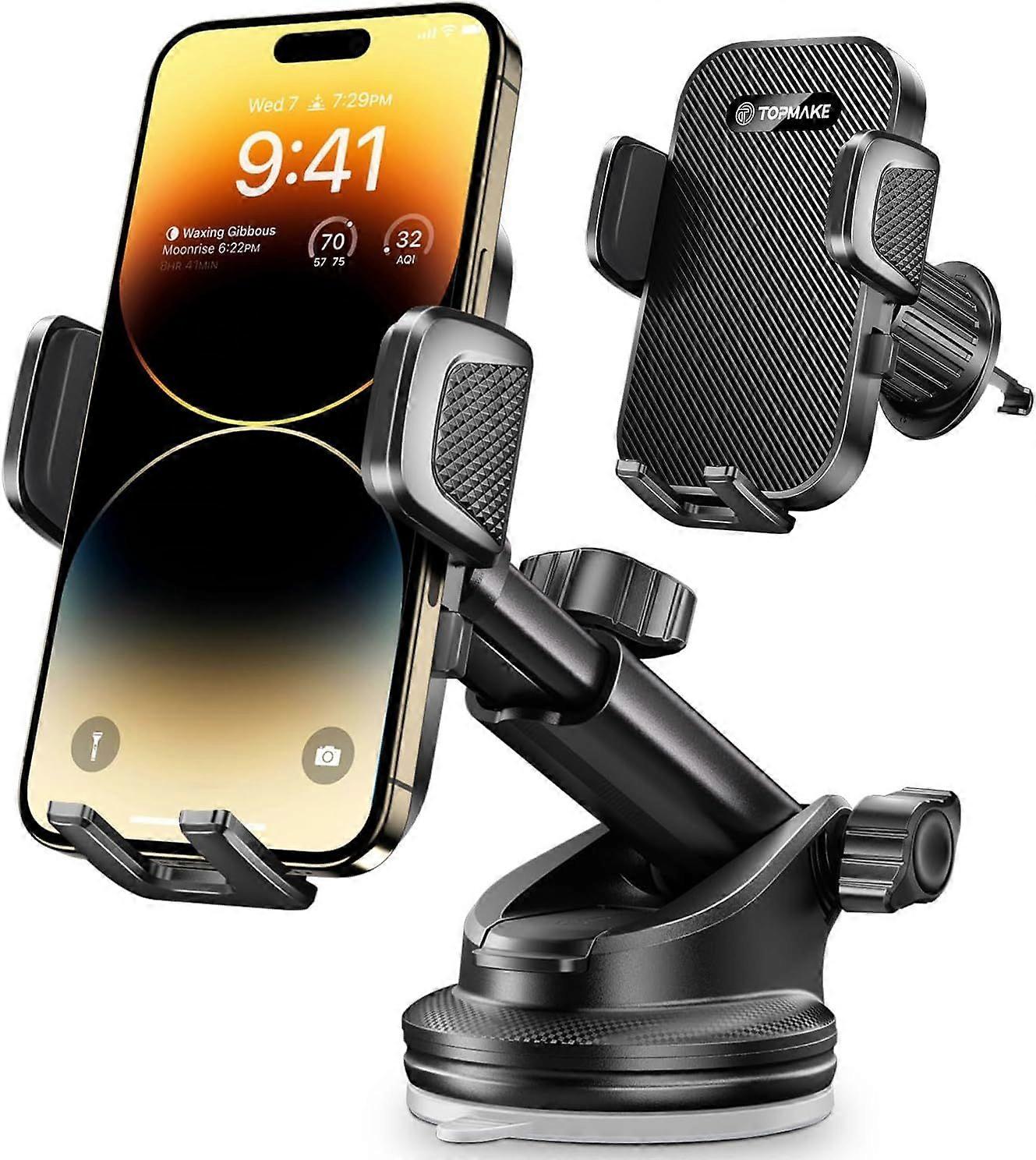 Auto-Handyhalter-Halterung, 2025 Upgrade 3-in-1-Handyhalter für Auto, Armaturenbrett Windshie