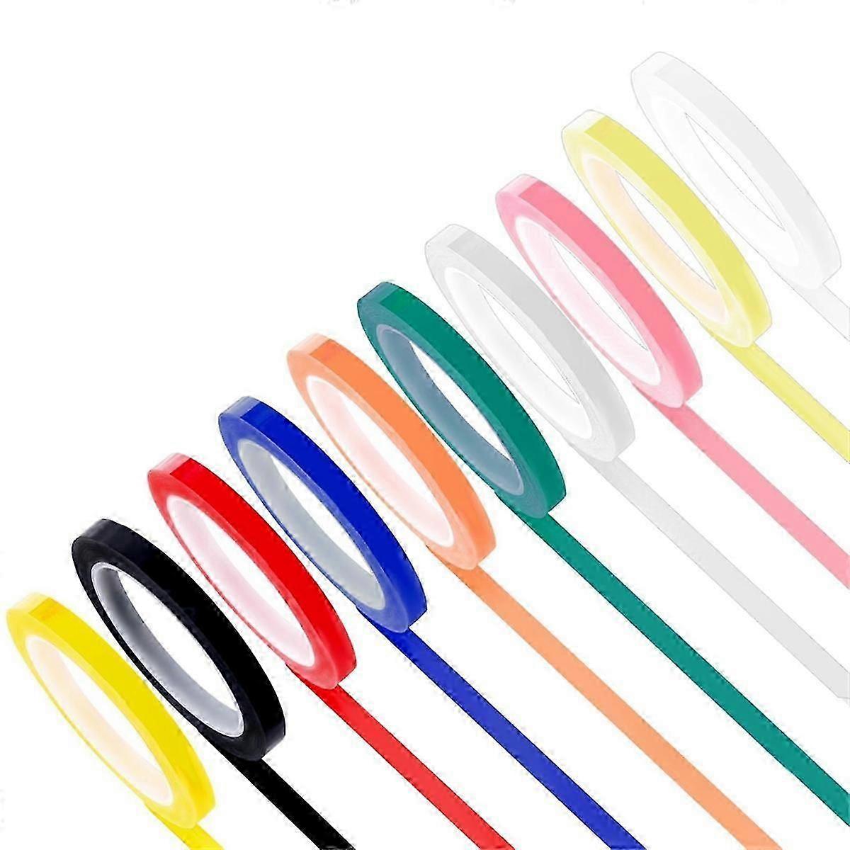 10 Rolls Autoclave Tape-Sterilization Tape,0.24 Inch Width 216.5 Inch Length Instruments Identification Tape 10 Colors-Good
