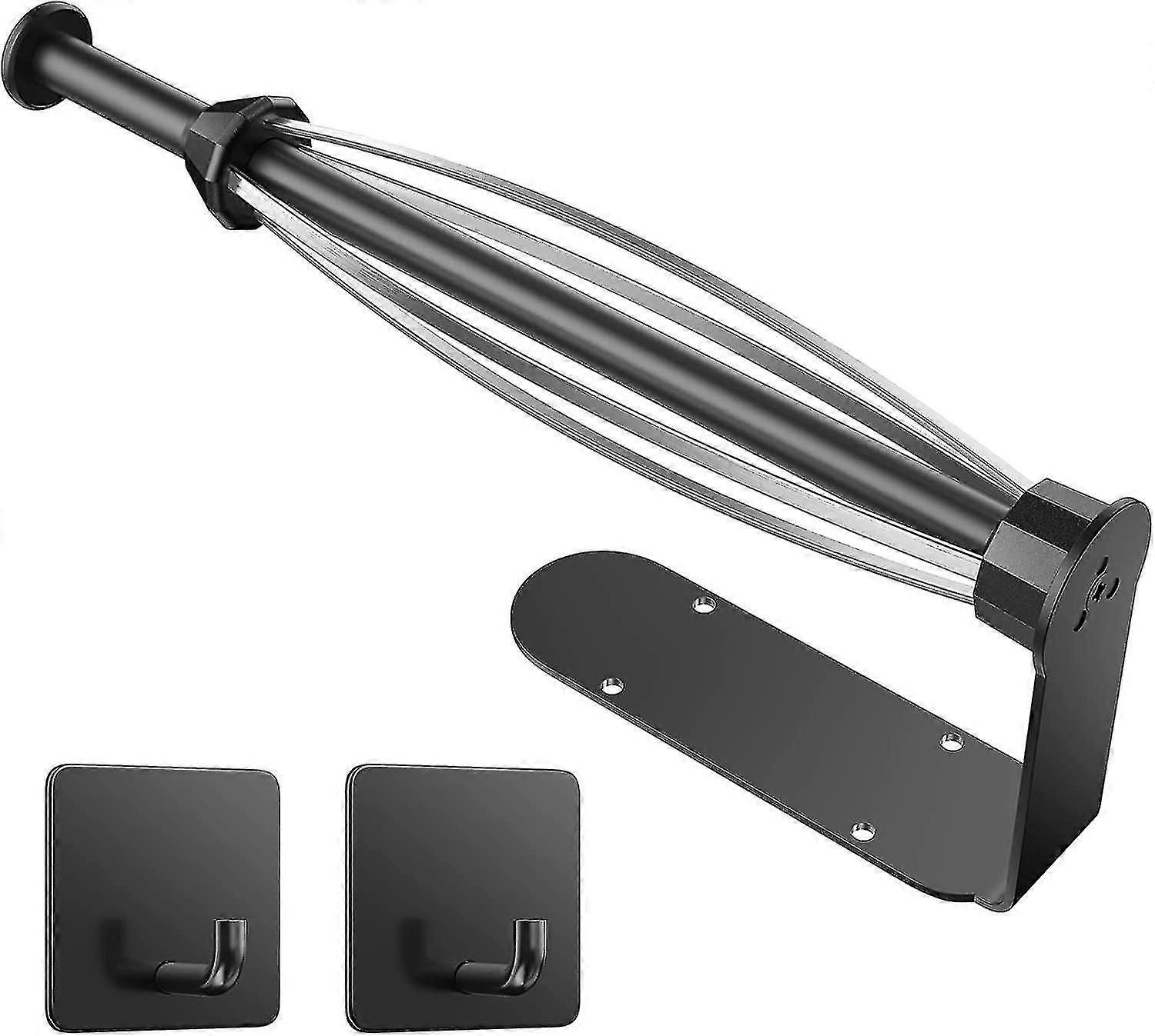 حامل منشفة ورقية تحت مجلس الوزراء مع 2 خطافات ، يد واحدة قابلة للتشغيل على الحائط حامل منشفة ورقية مع تأثير التخميد ذاتية اللصق أو حفر ل Kitch