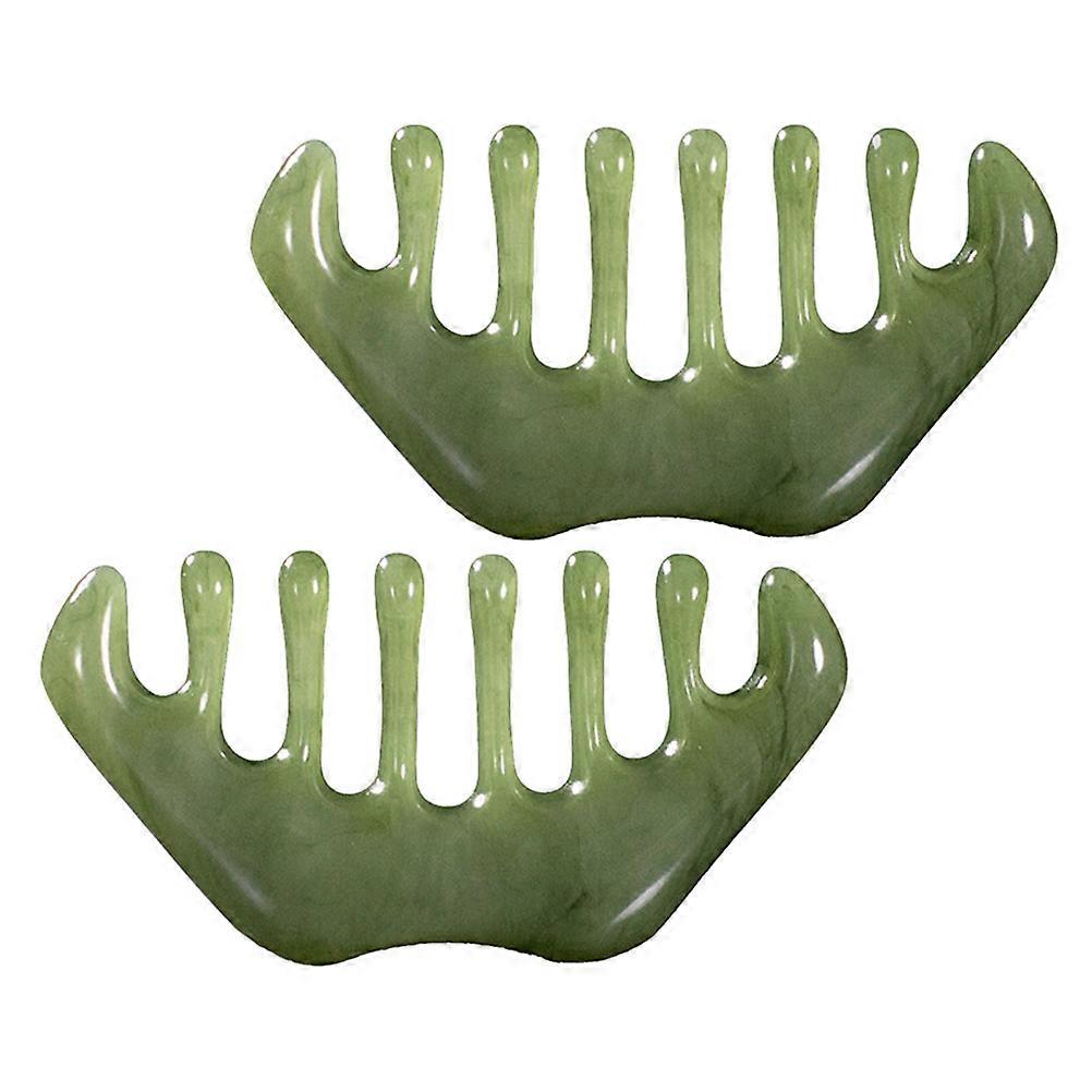 Natural Shape Beeswax Head Massage Comb 2Pcs For Ideal For Travel And Family Usage