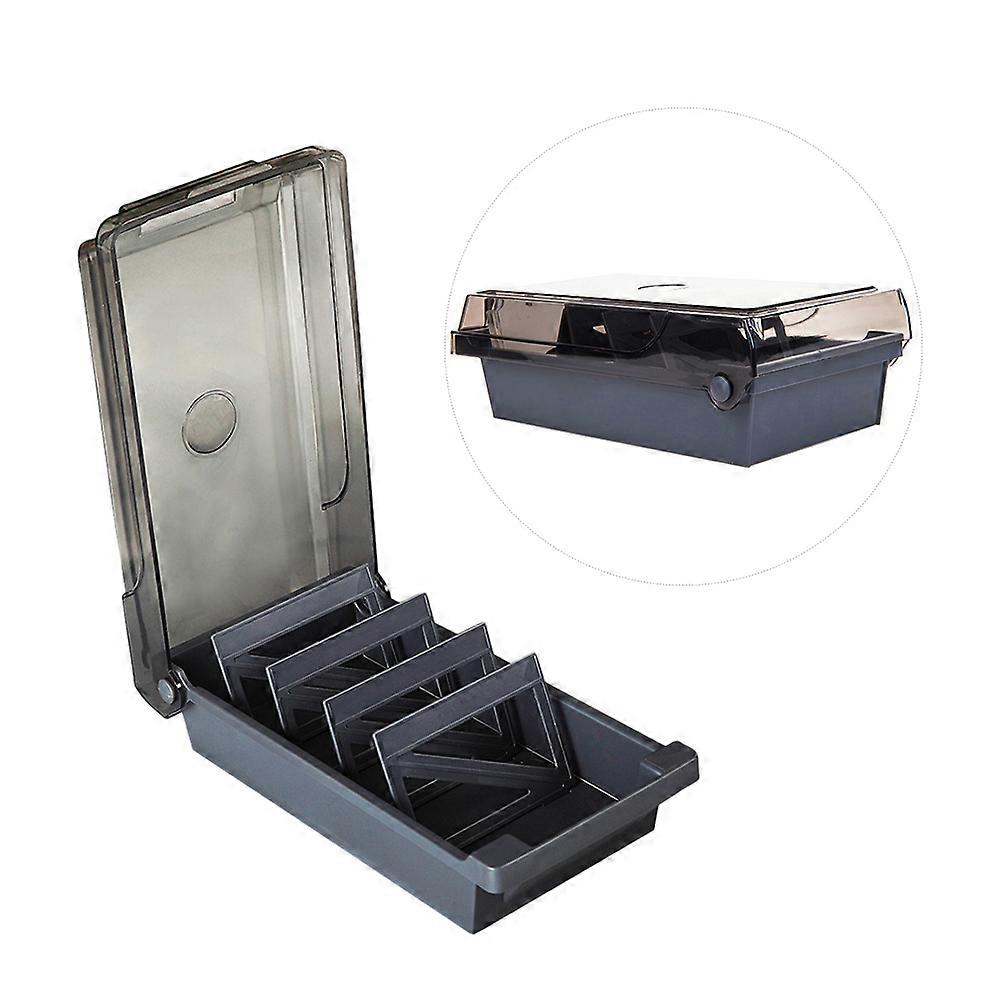 Plastic Business Organizer with Expandable Design and Smoke Color Lid for Home Office Use 500 Cards Capacity