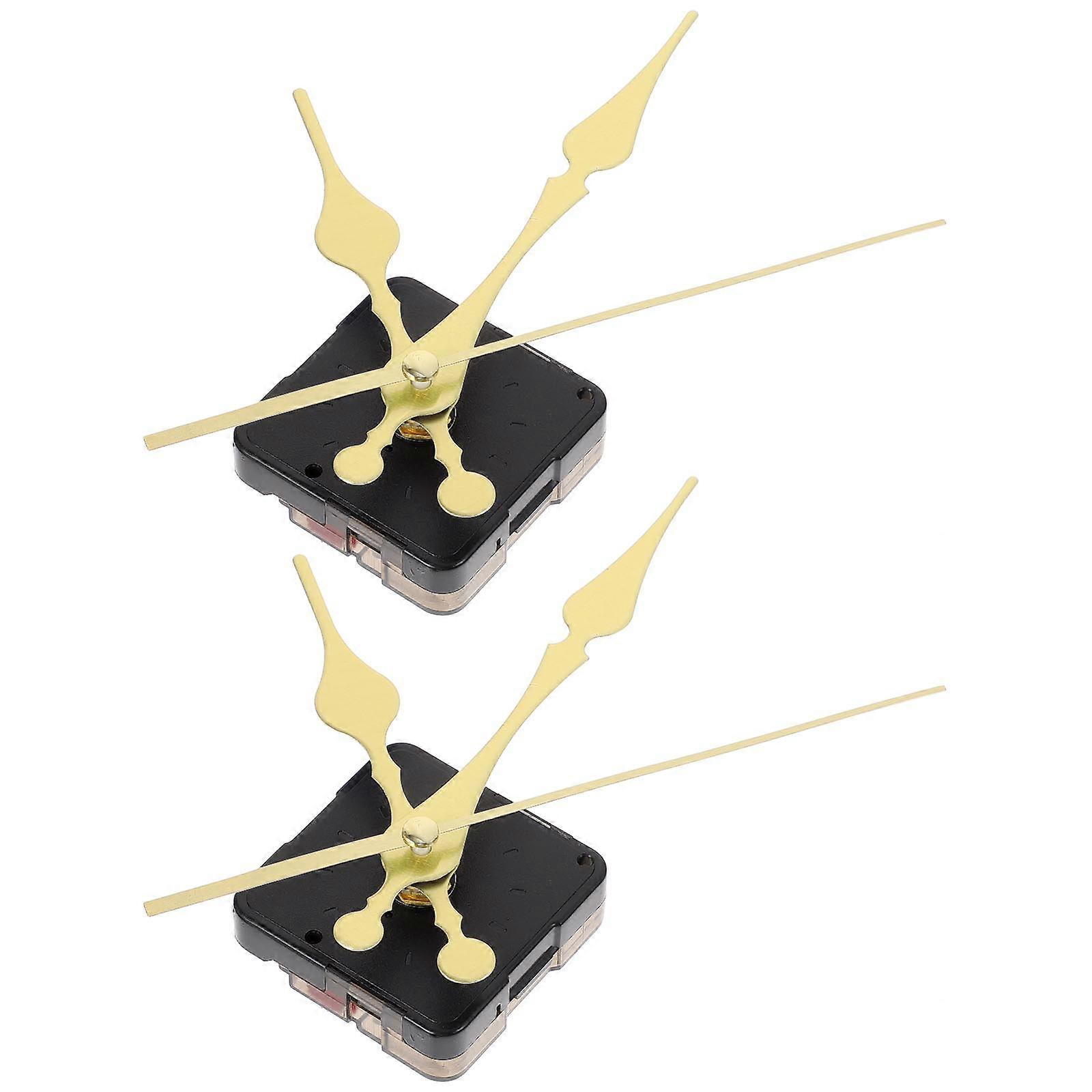 Mute Wall Clock Movements with Precise Time Plastic Movement for DIY Assorted Color 2pcs