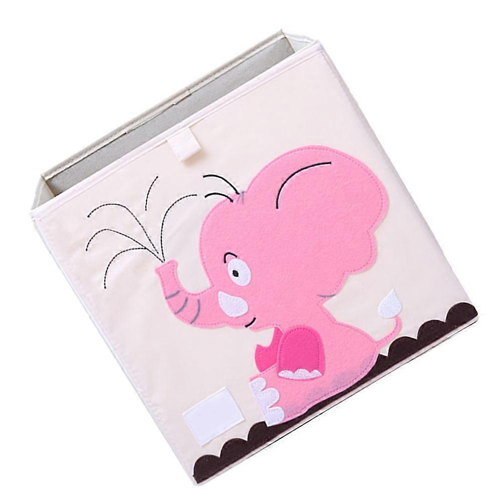 Fabric Storage Cubes Cartoon Patterned Foldable Clothes Storage Box For Toys Books Organizing 33x33x33cm Collapsible Feature 1Pcs