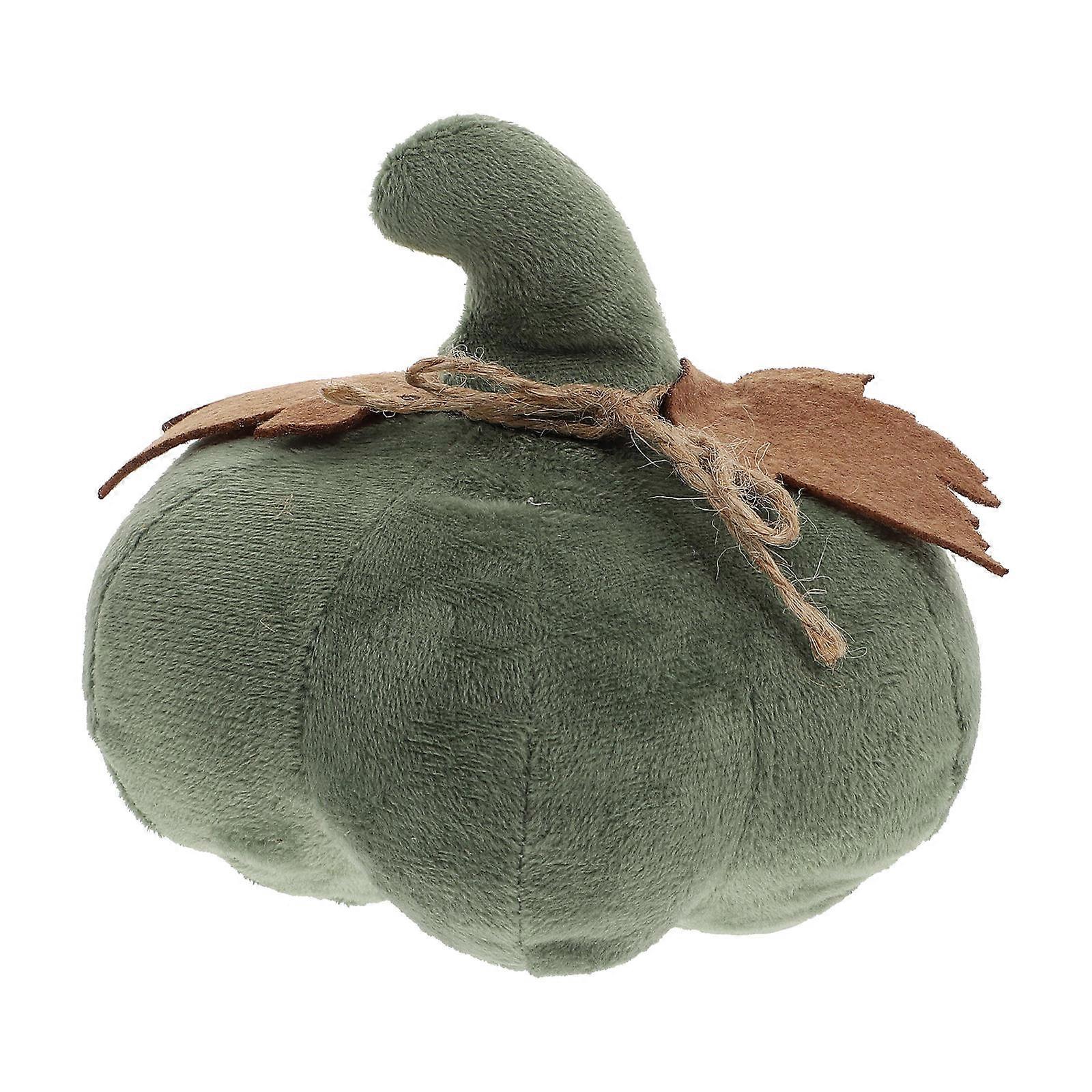 Simulation Pumpkin Model Plush Ornament Ideal For Thanksgiving And Halloween Celebrations 15X15X14CM Green Decorative 1Pc