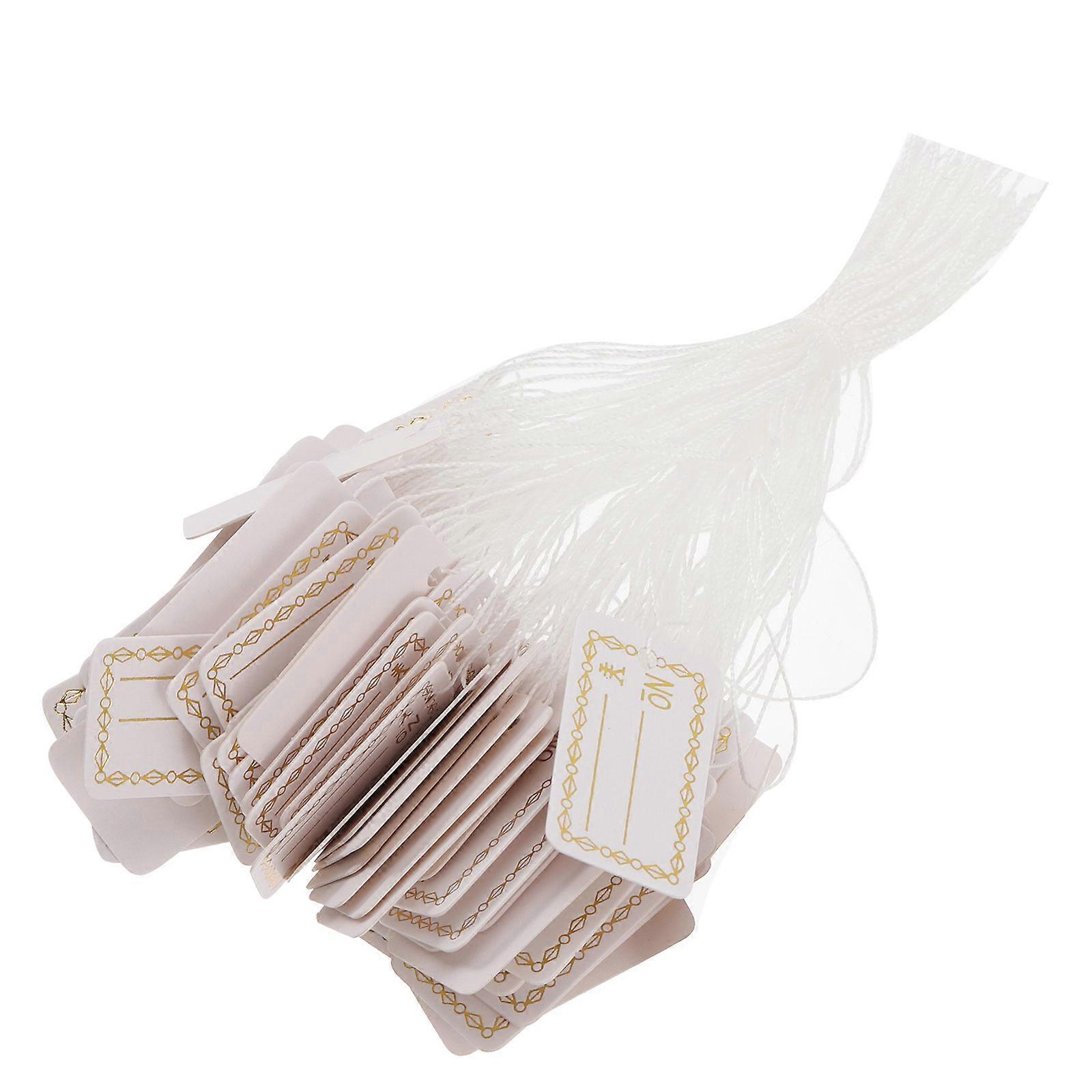 500Pcs Writable Clothing Price Tags with String for Trinkets and Marking Labels