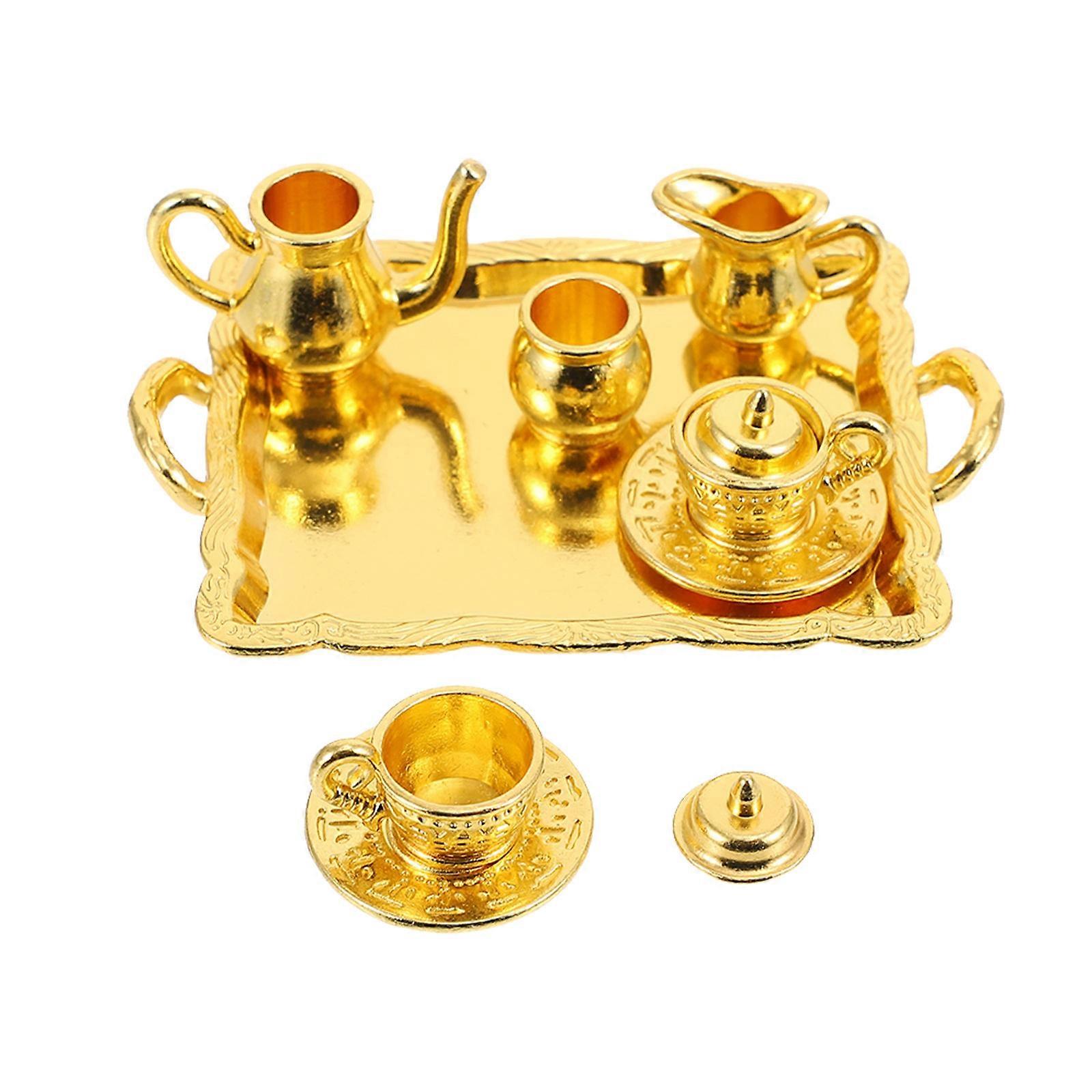 1 Set Mini House Tea Ware Delicate Mini Tea Kettle Decor