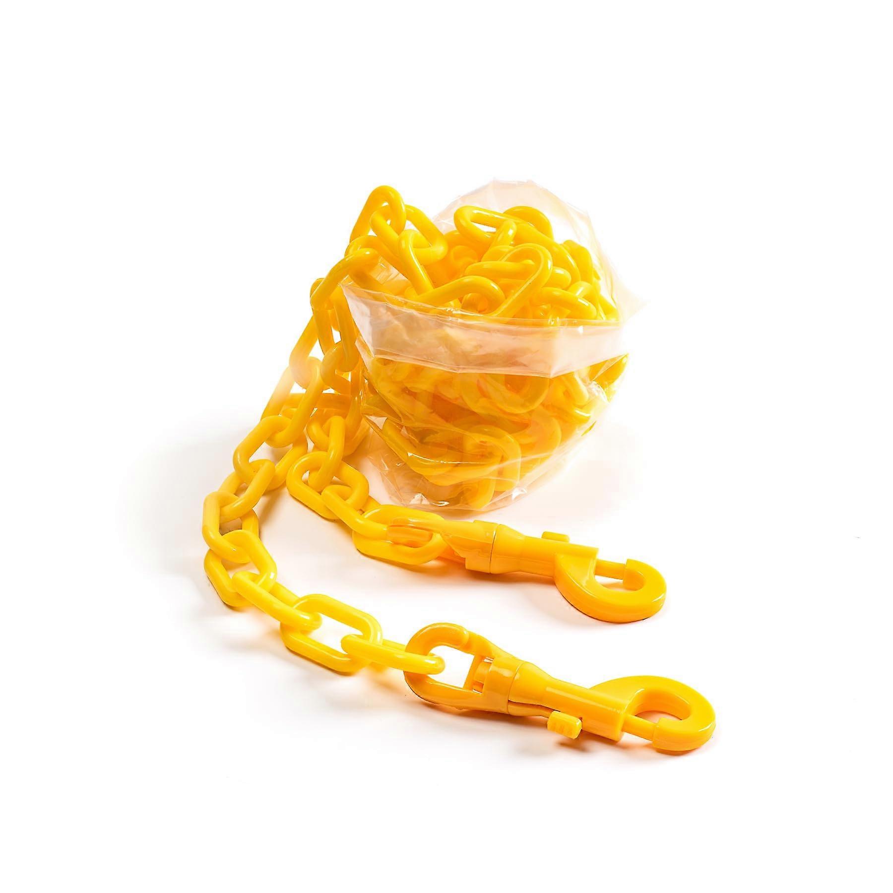 Decorative Plastic Safety Chain 3m (Yellow Snaps) Yellow Press Studs
