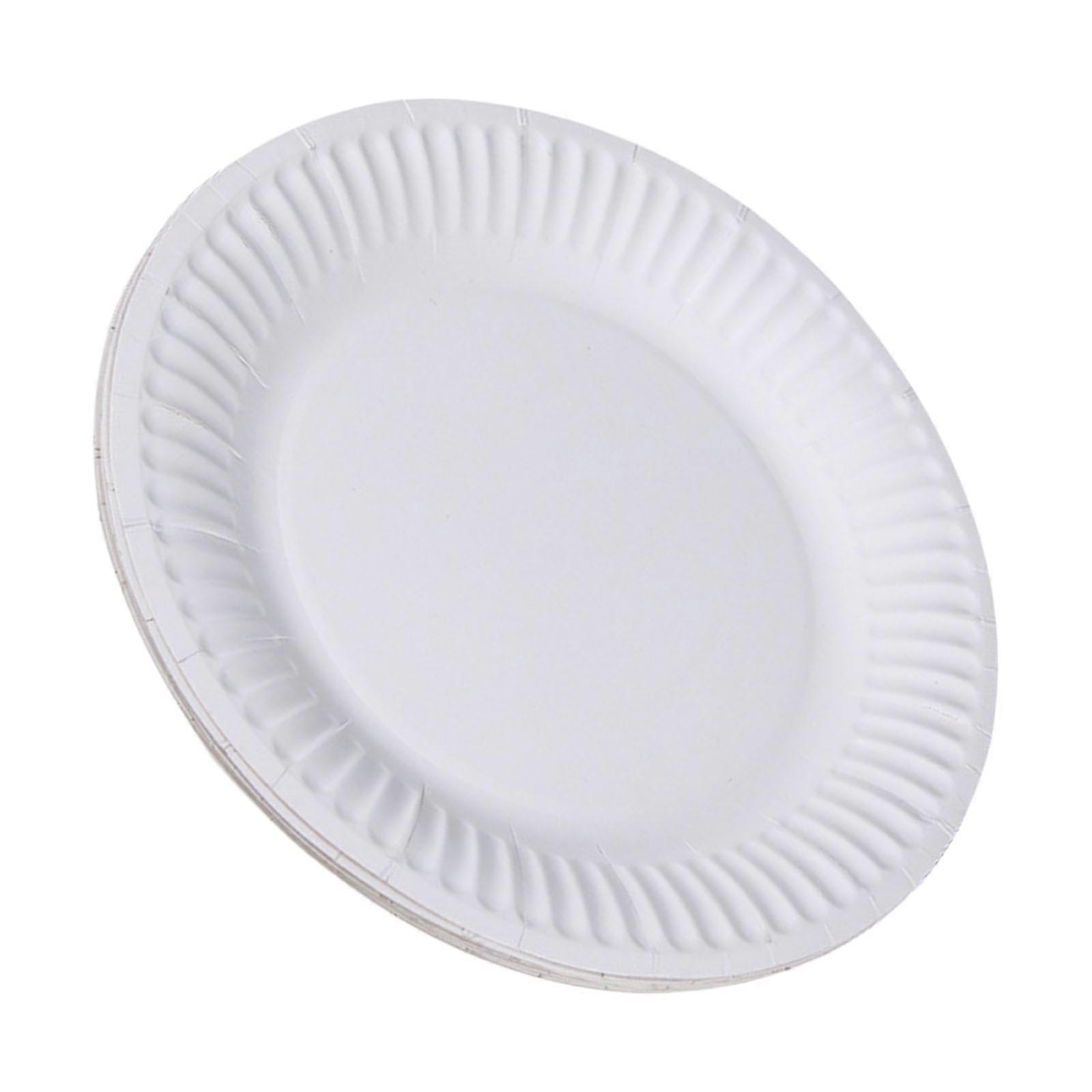 10pcs Single use Paper Dinnerware Degradable Tableware Sustainable Disposable Plates for Hosting Parties and Celebration Multicolor