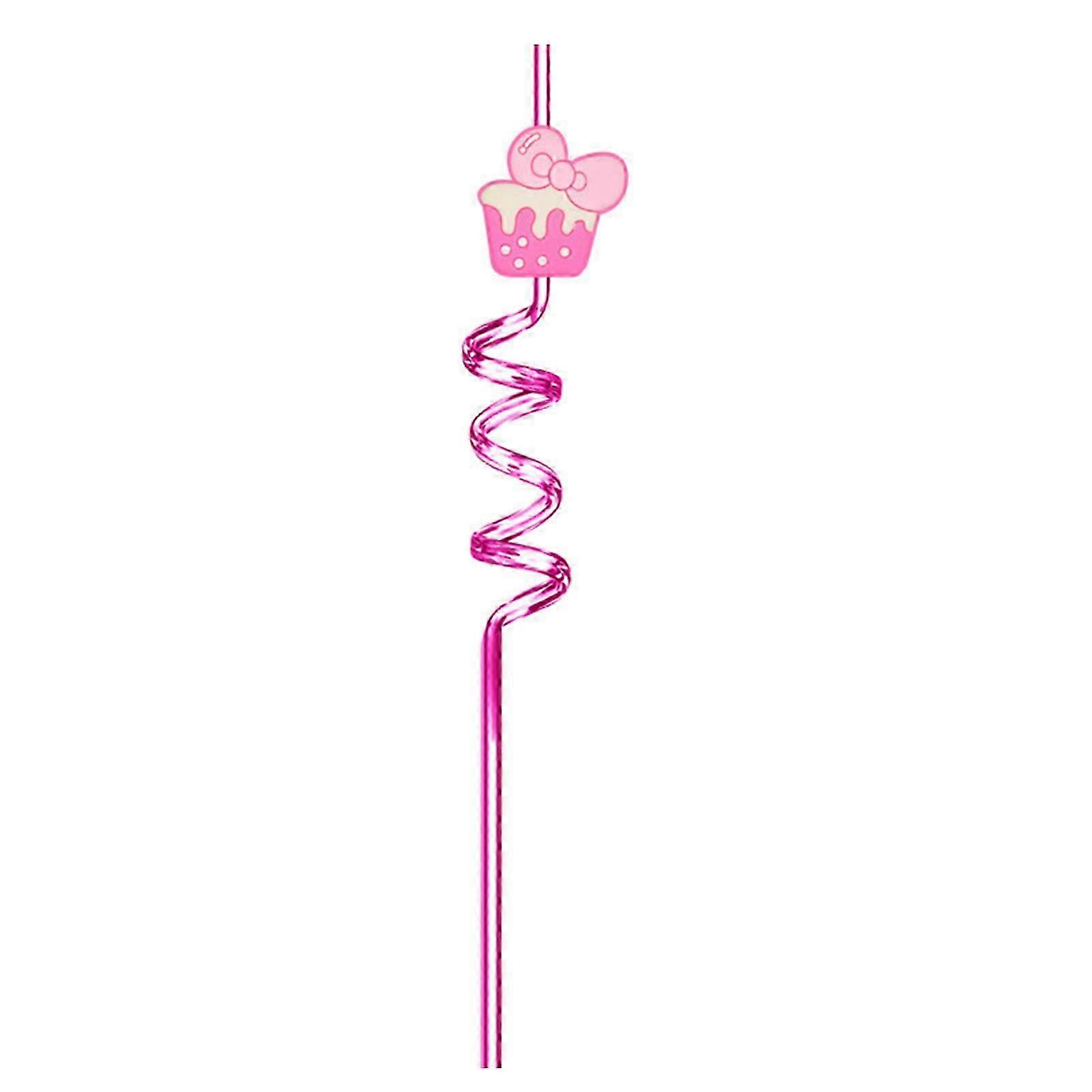 Pink Series Drinking Straws Reusable Hard Plastic Straws Assorted Candy Color Straw Party Curved Straws for Party