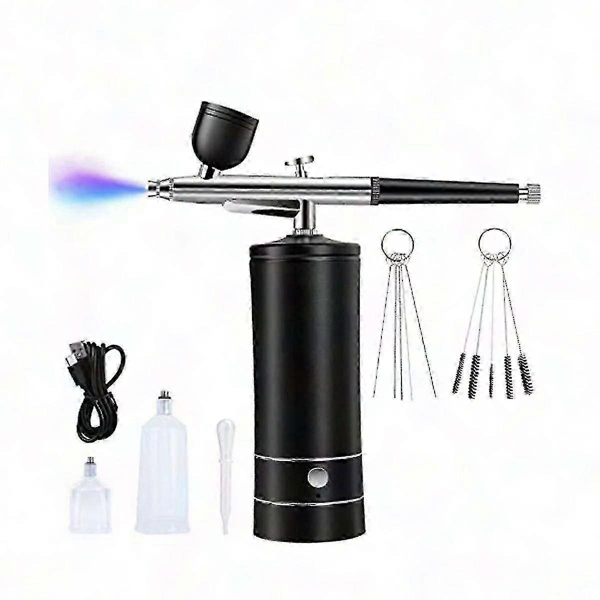 Rechargeable Cordless Airbrush Kit with 30psi High Pressure, Portable Handheld Airbrush Set for Painting & Makeup