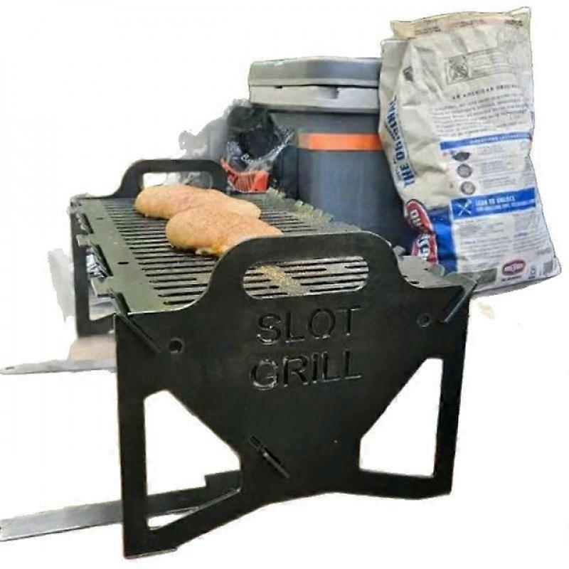 Slot Grill - Collapsible BBQ Grill for Easy Storage Steel, Tool-Free Setup, Lightweight & Compact, Portable Slot Grills BBQ Collapsible for Camping, T