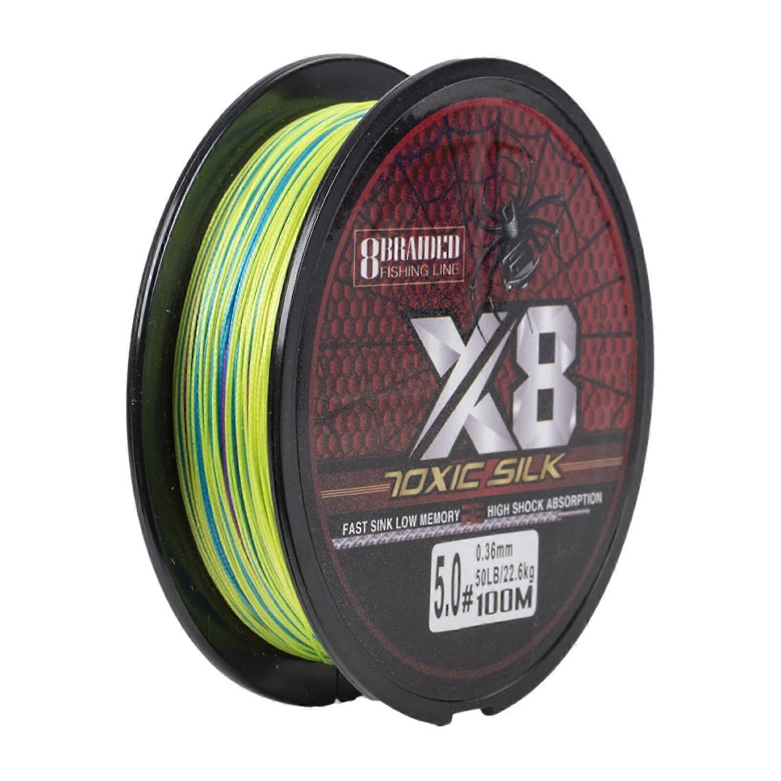 Braided Fishing Line 100M 8 Strands Thinner Diameter Strong Multifilament for Saltwater and Freshwater Fishing