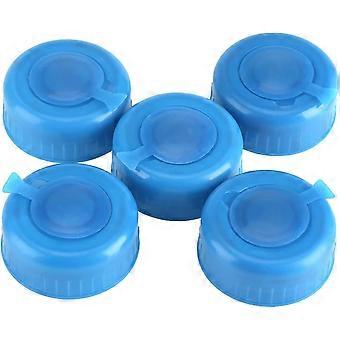 5 Pack Water Bottle Stopper Cap Dispenser Fountain Accessory Replacement Anti Splash Lids 3-5 Gallons,Blue