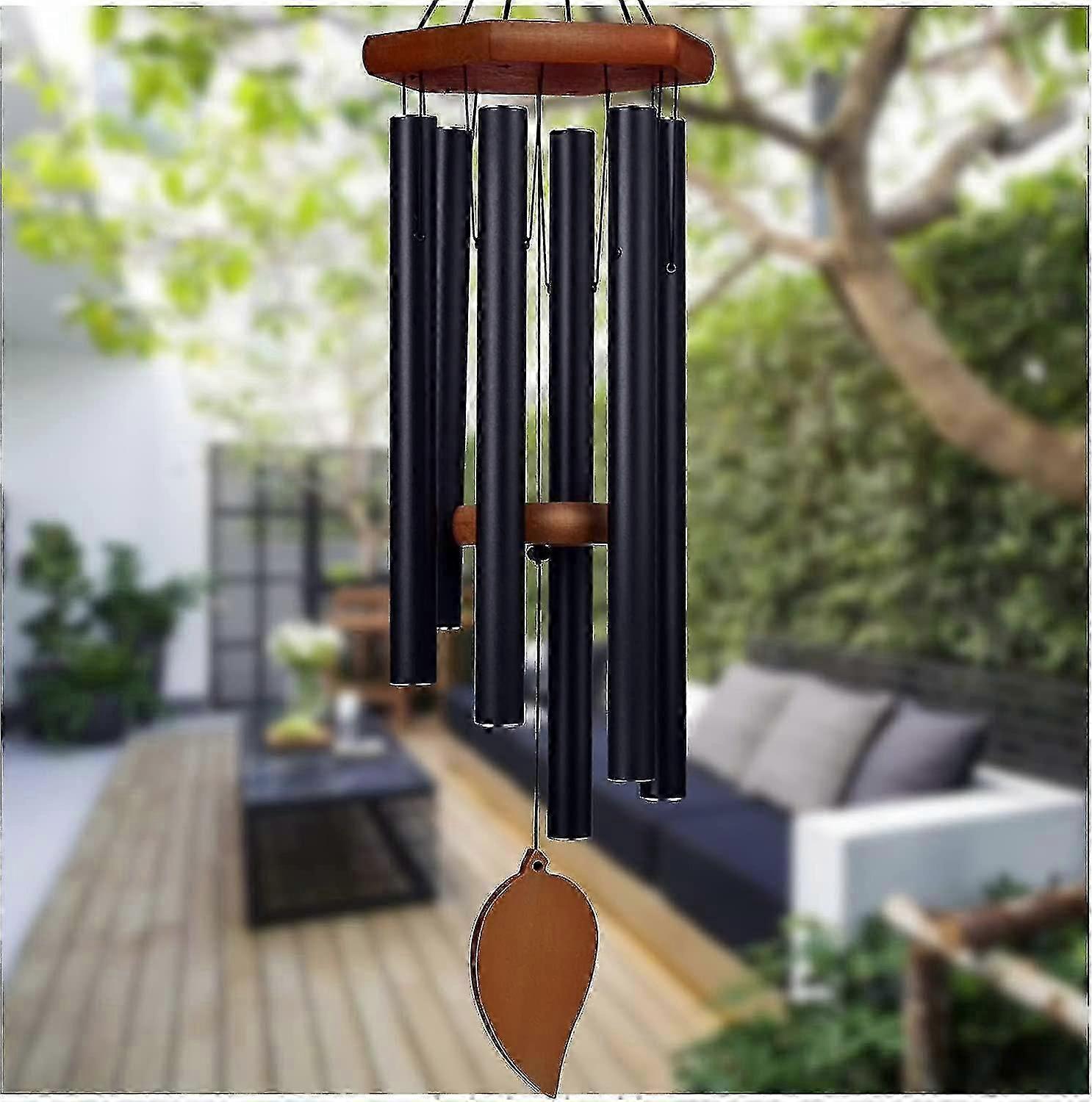 Sympathy Wind Chimes For Outside Deep Tone, Memorial Wind Chimes For Loss Of A Loved, Large Wind Chimes With 6 Thicken Tubes & Hook, Outdoor Wind Chim