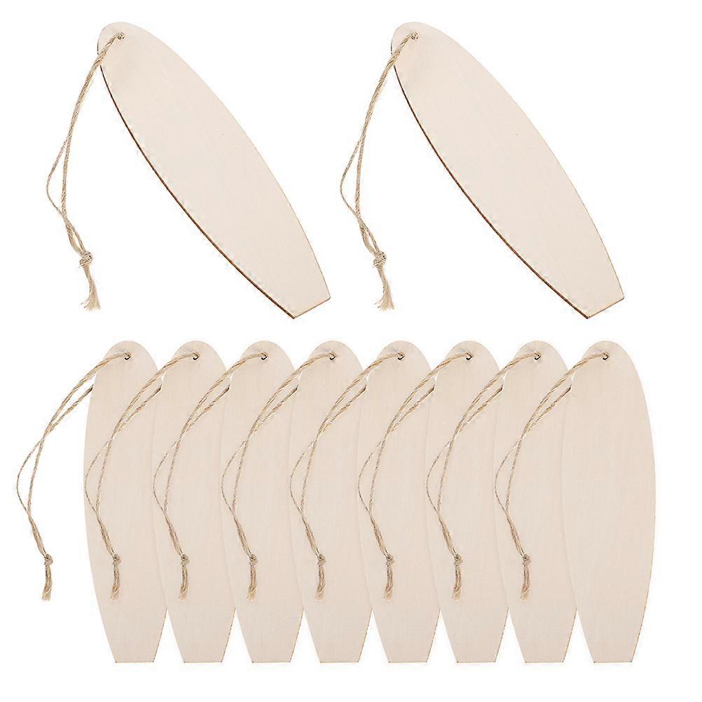 20pcs Unfinished Wooden Surfboard Cutouts for DIY Beach Decor – Coastal Hanging Ornaments for Home & Event Craft Projects