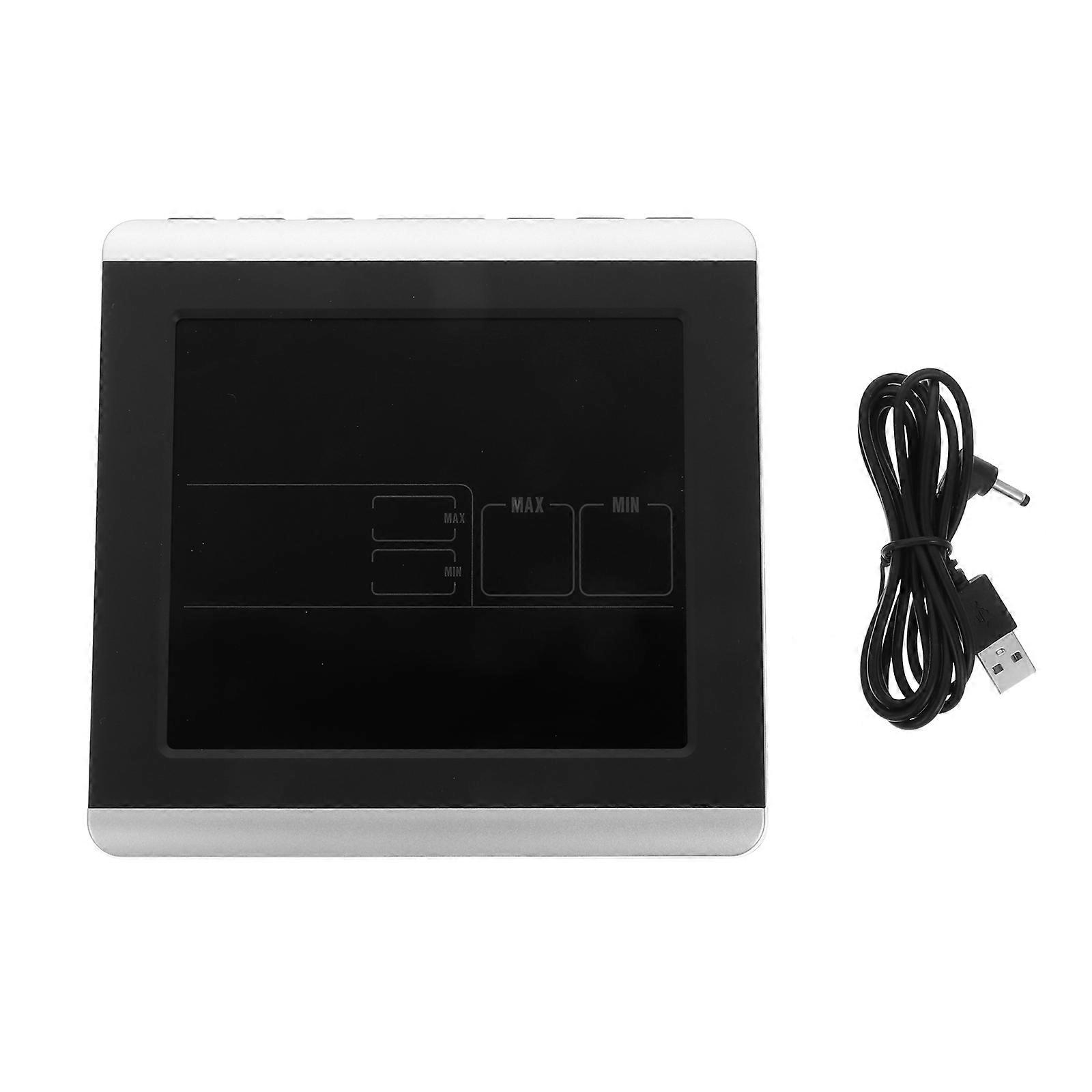 Multi-Function Alarm Clock for Hotel Use Black Plastic with Date Reminder 1Pcs