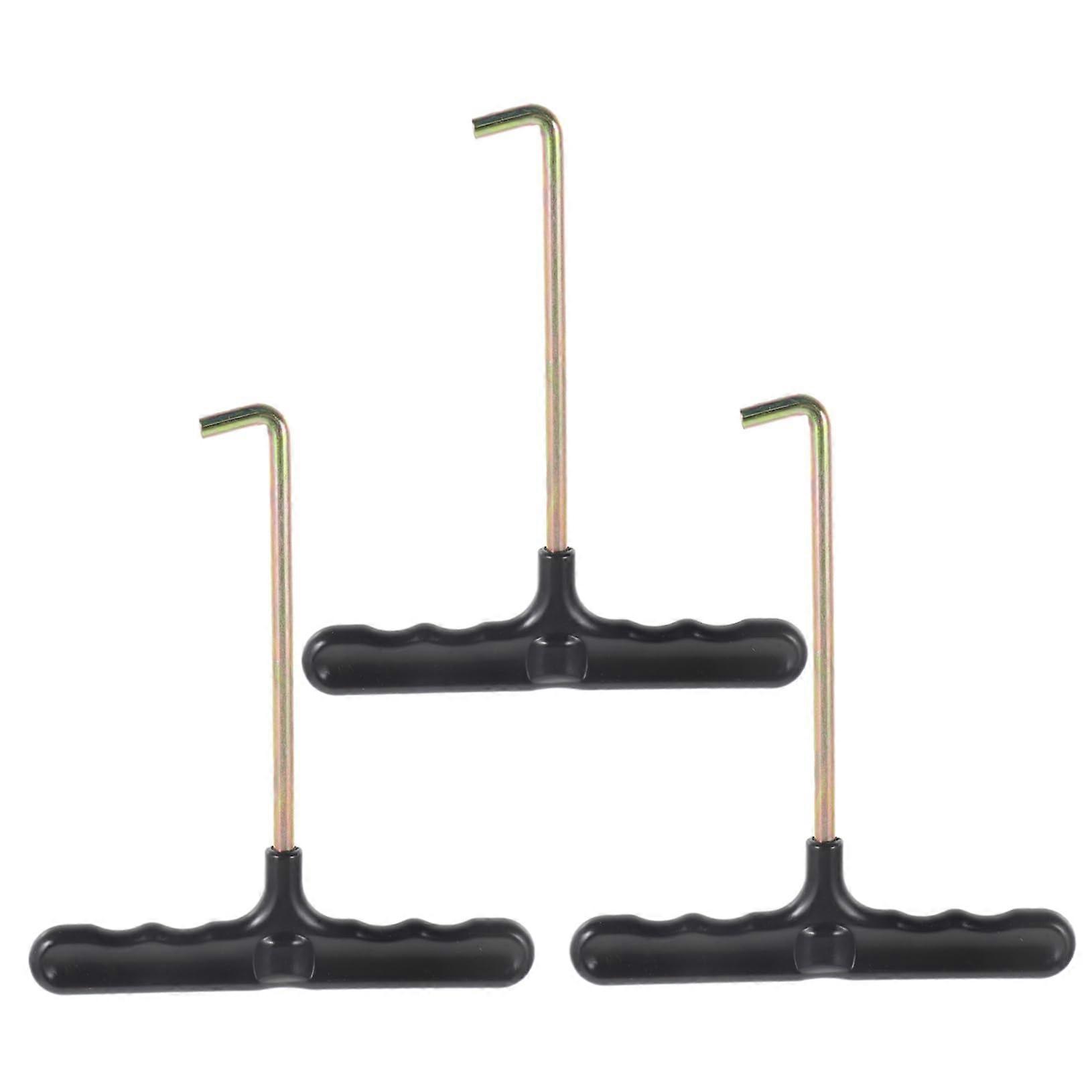 Shoelace Pullers 3-Piece Portable Set With Shaped Tightening Hooks Durable Lace Tighteners For Sports And Daily Footwear