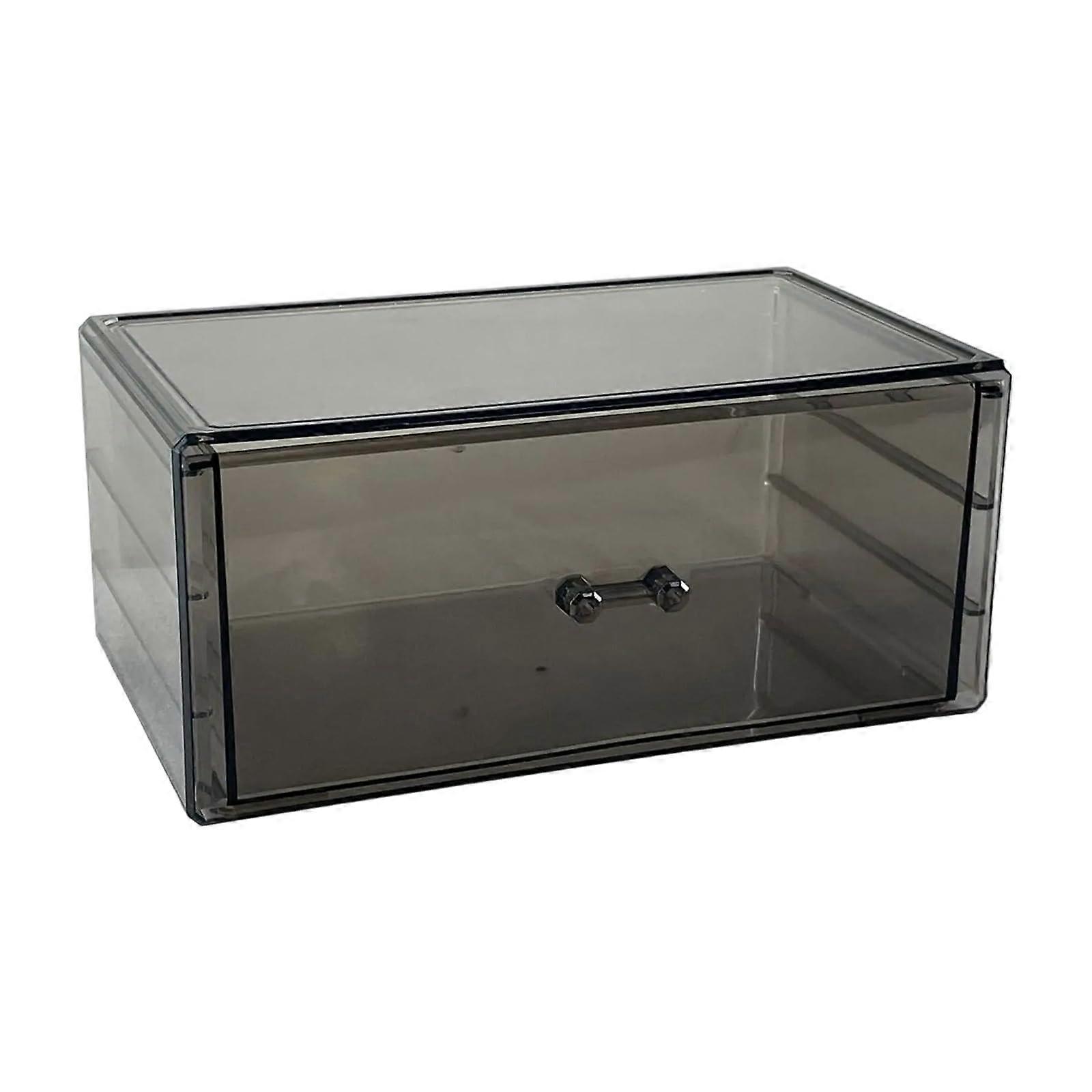 Elegant Multi Layer Storage Box With Drawers Bathroom Countertop Organiser Black