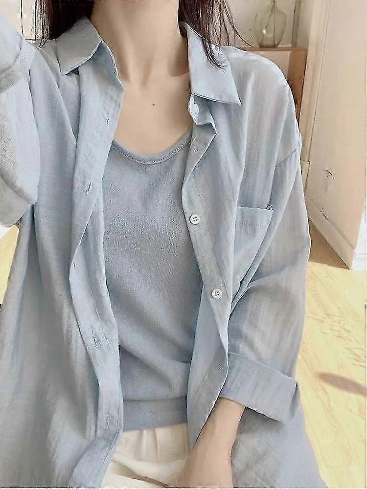 Spring And Summer Korean Style Versatile Long Sleeve Sun Protection...