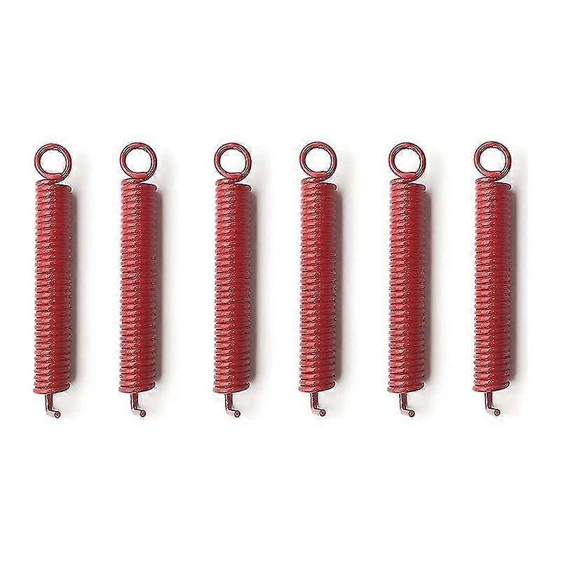 6 in Pack Noiseless Tremolo Springs, Electric Guitar Bridge Spring, Fits FR, , , DP Style Guitars, Red