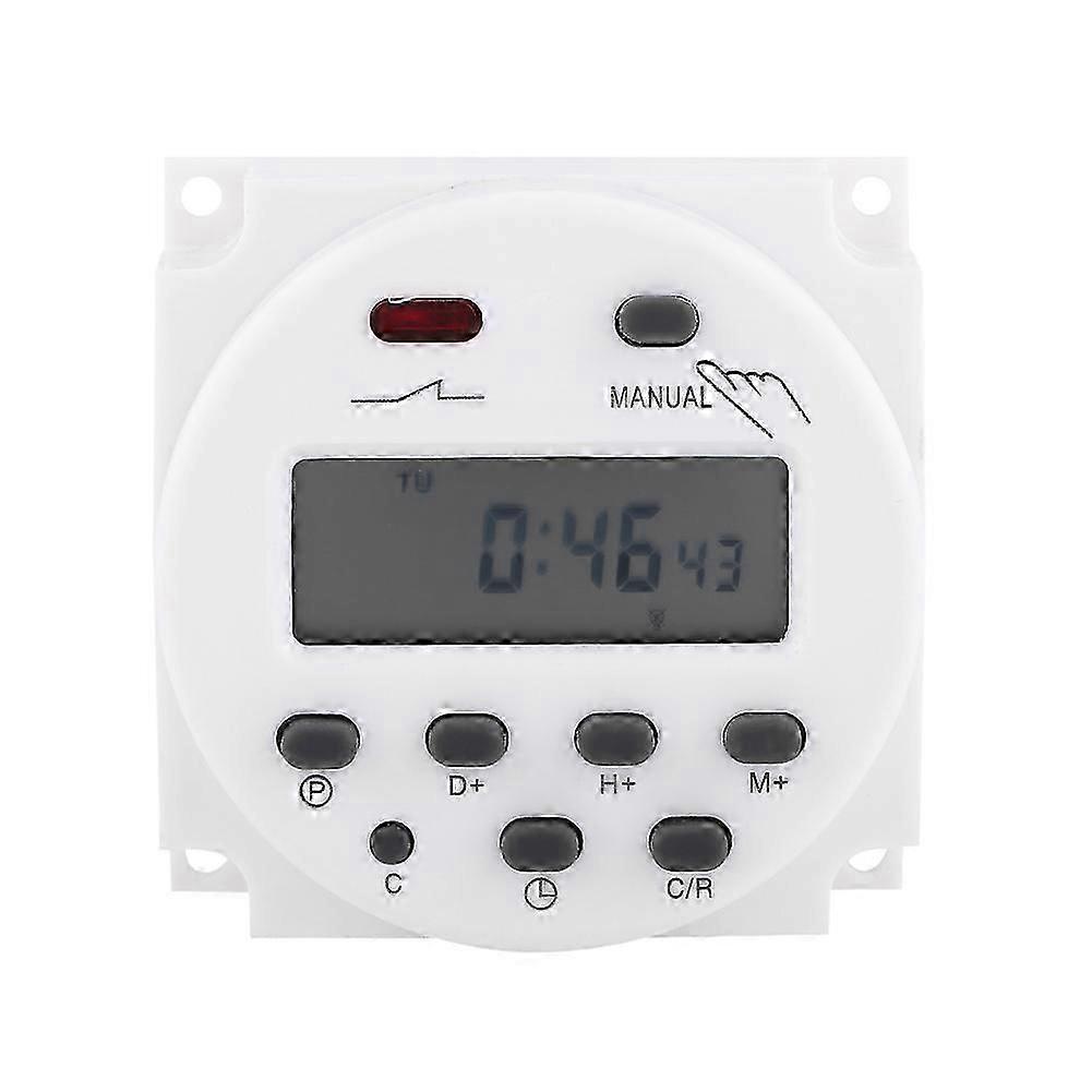 Digital Time Switch Weekly Programmable Electronic Relay Timer (110VAC)
