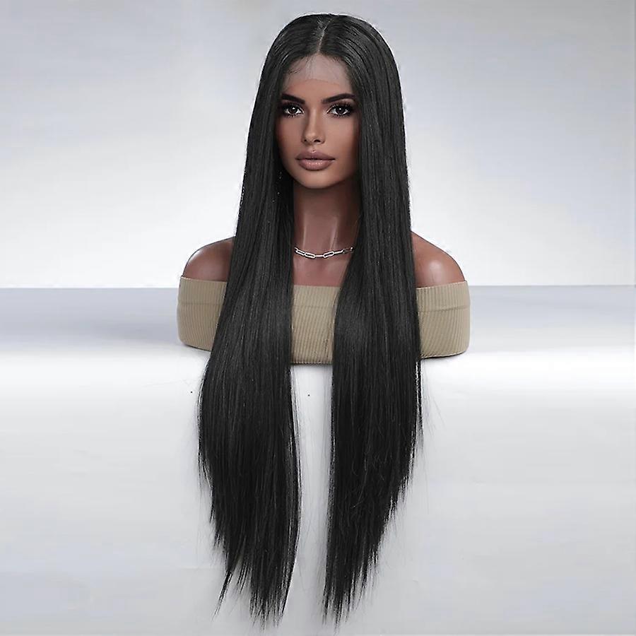 Haircube T-Part Lace Extra Long Silky Straight Glueless Synthetic Wig - Ideal for Everyday Elegance