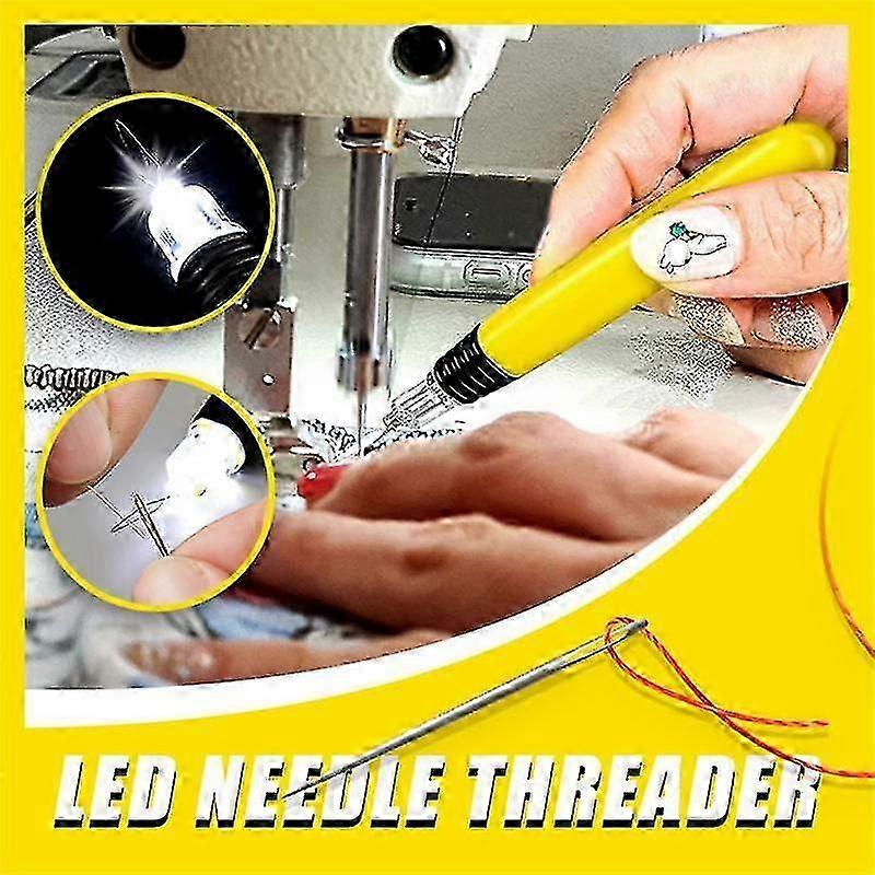 Led Lighted Needle Threader Insertion Tool Housewife Elderly Guide ...