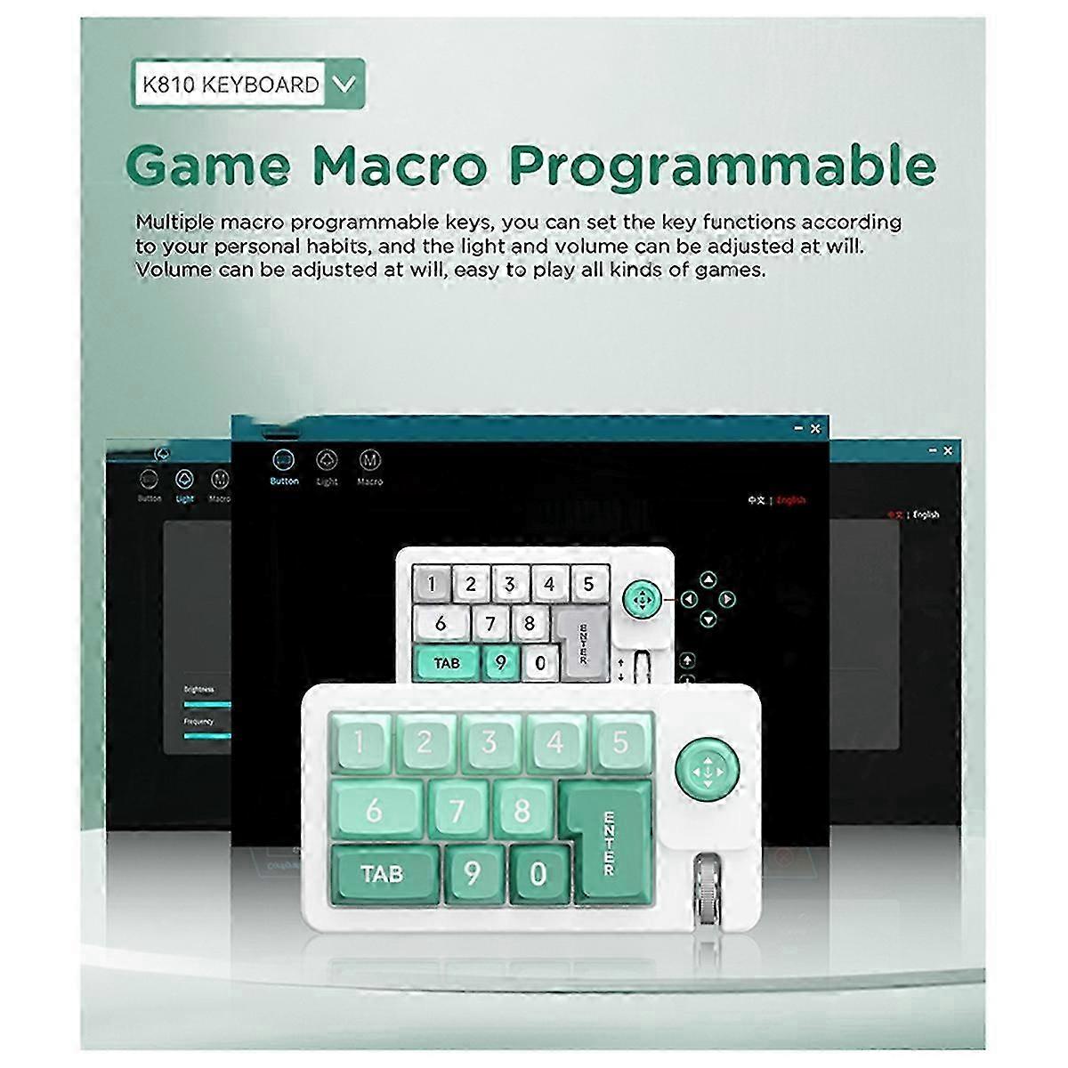 Digital mechanical keyboard RGB hot-swappable keyboard green