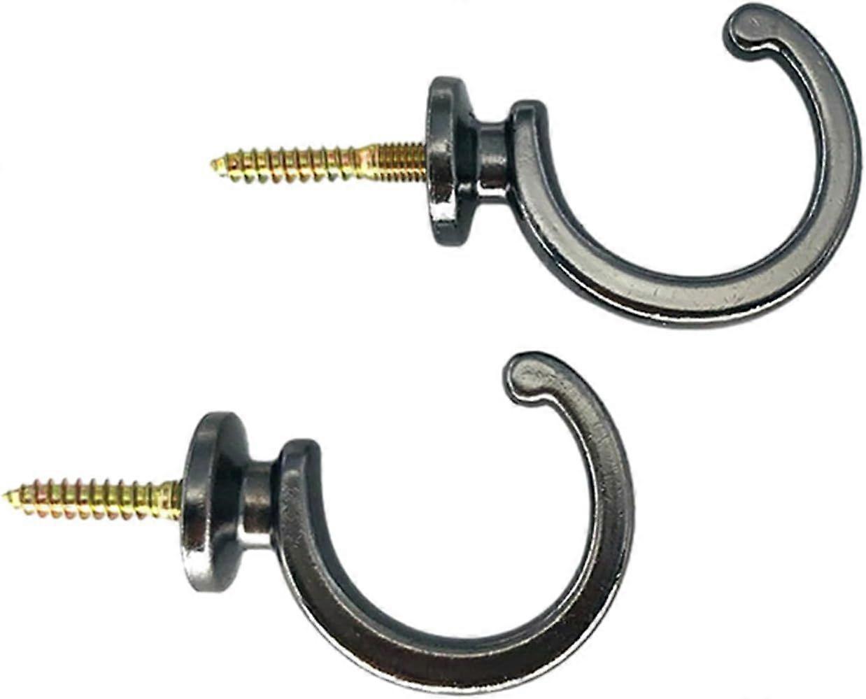 (2Pcs Ball End Curtain Drapery Hold Back Tie Back Hooks